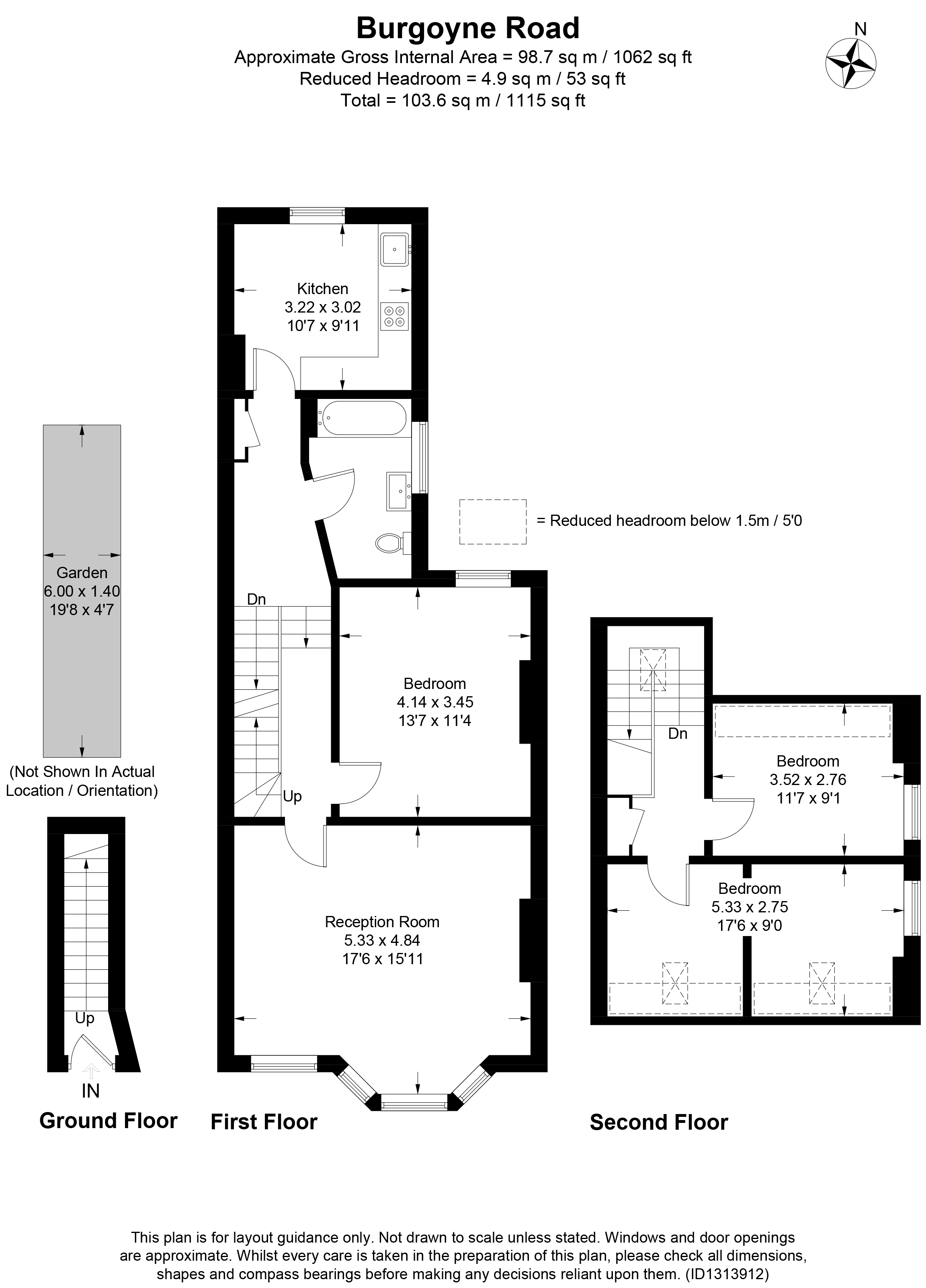 13b, Burgoyne Road, London floorplan