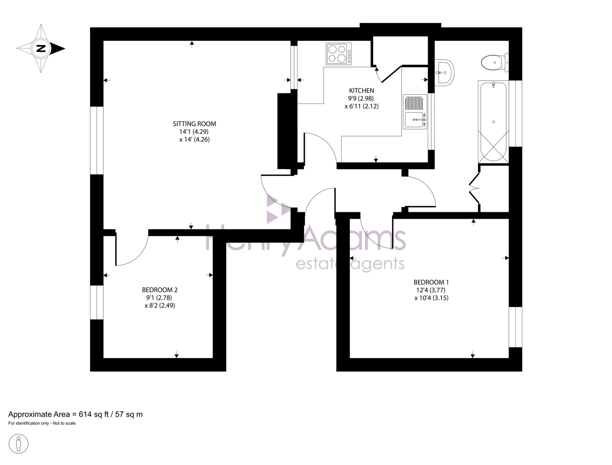 Flat 3, 70 Station Road, Petersfield floorplan
