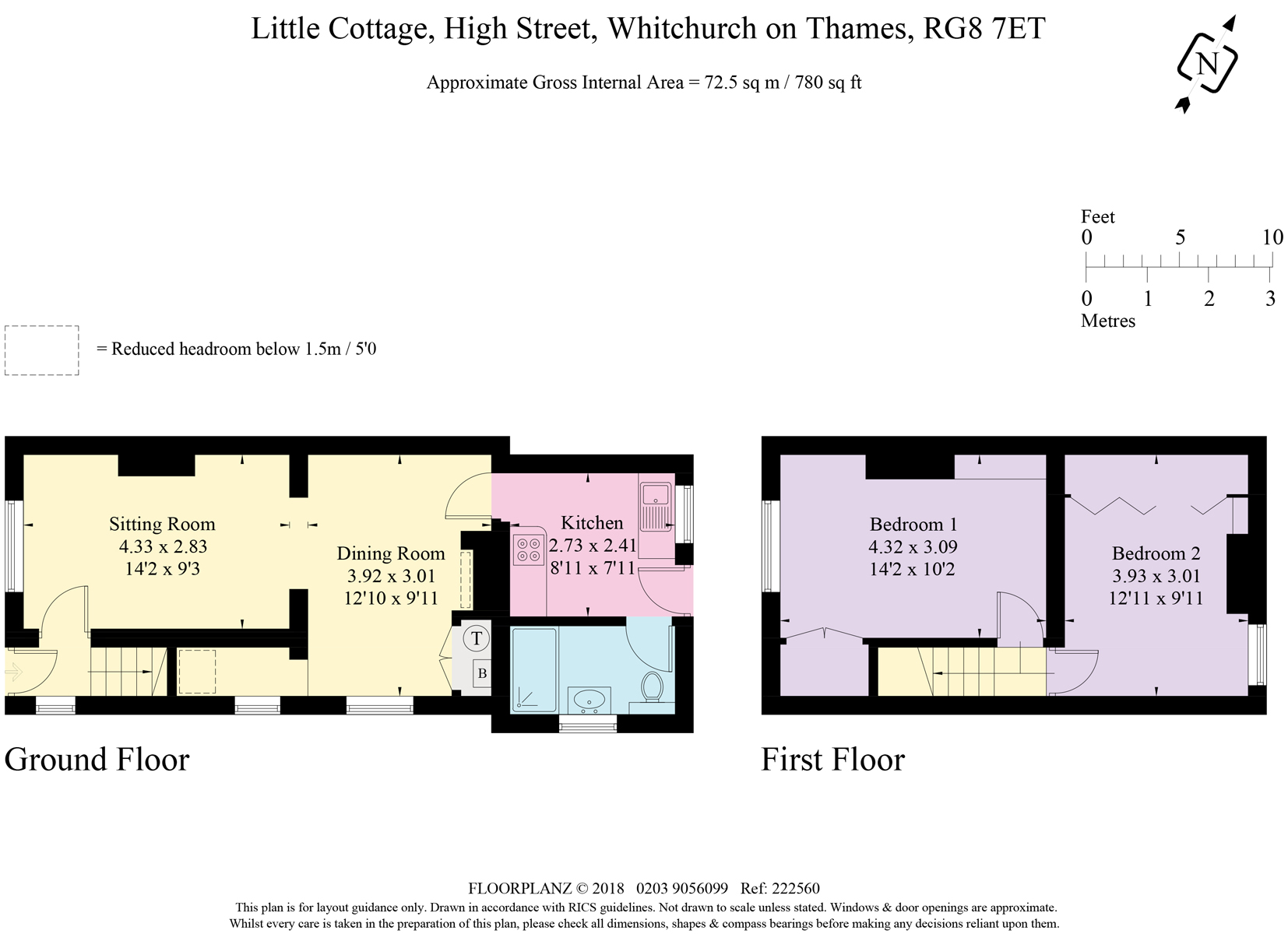 2 Bedrooms Semi-detached house for sale in Little Cottage, Whitchurch -On- Thames RG8