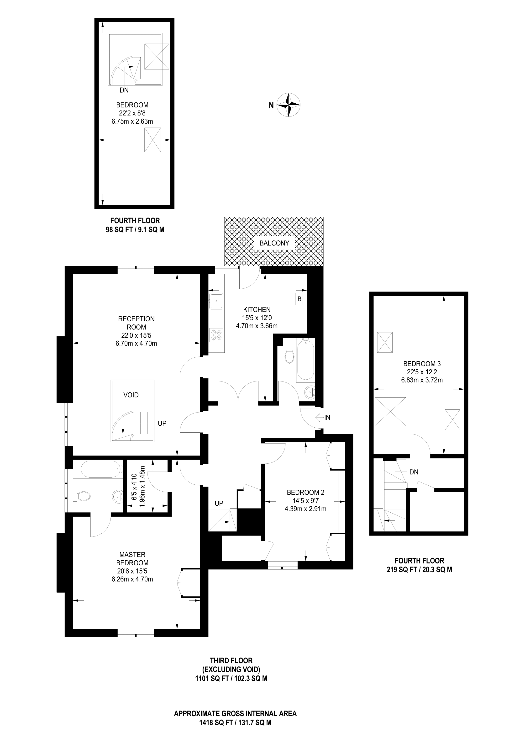 4 Bedrooms Flat to rent in Fitzjohns Avenue, Hampstead NW3