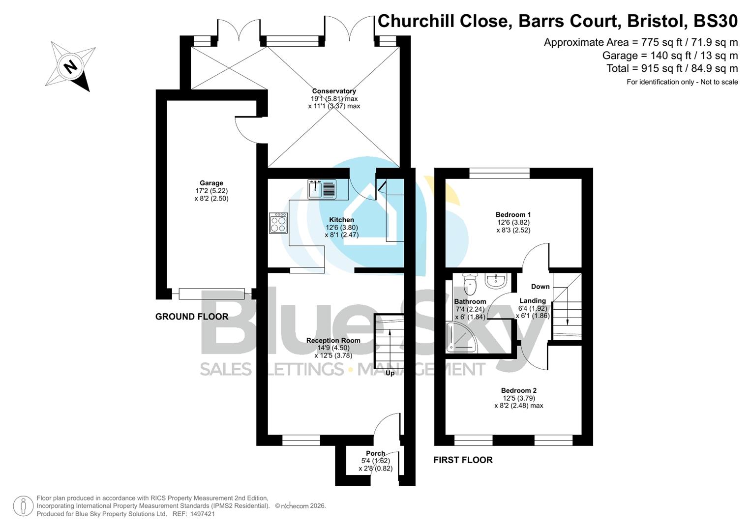 54, Churchill Close, Bristol floorplan