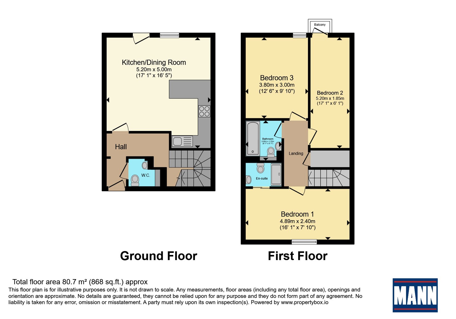 Flat 3, Landau House, 67, Croydon Road, Keston floorplan