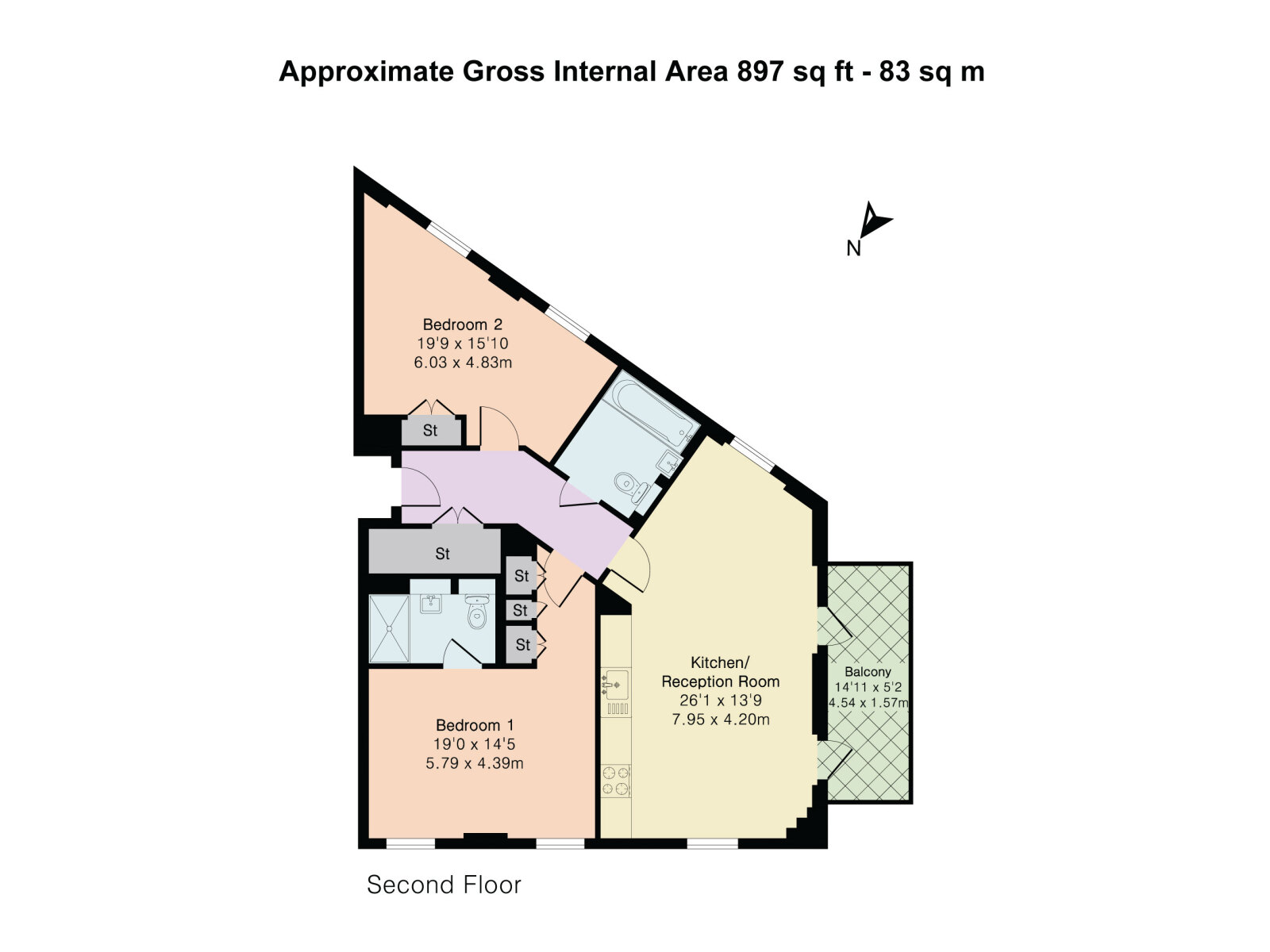 Apartment 10,, 2 Drapers Yard, London floorplan