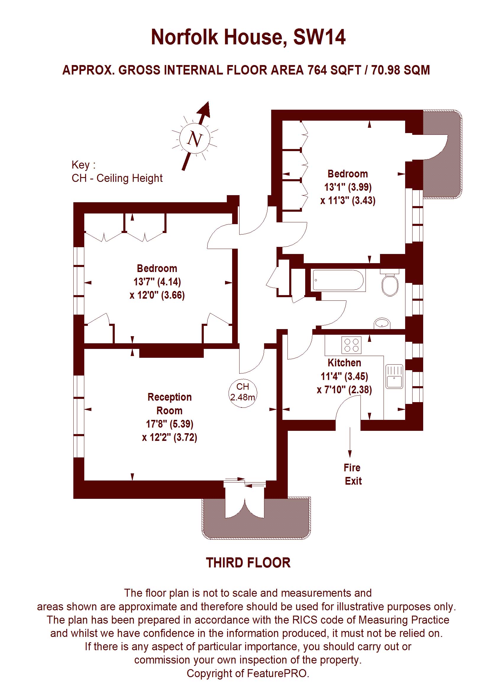 2 Bedrooms Flat for sale in Norfolk House, Courtlands, Sheen Road, Richmond TW10