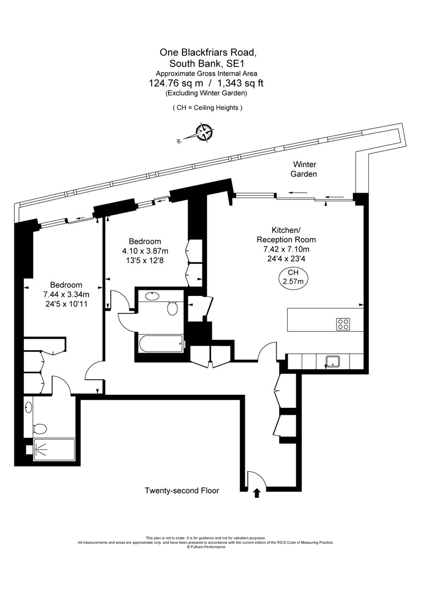 2 Bedrooms Flat to rent in One Blackfriars, Southwark SE1