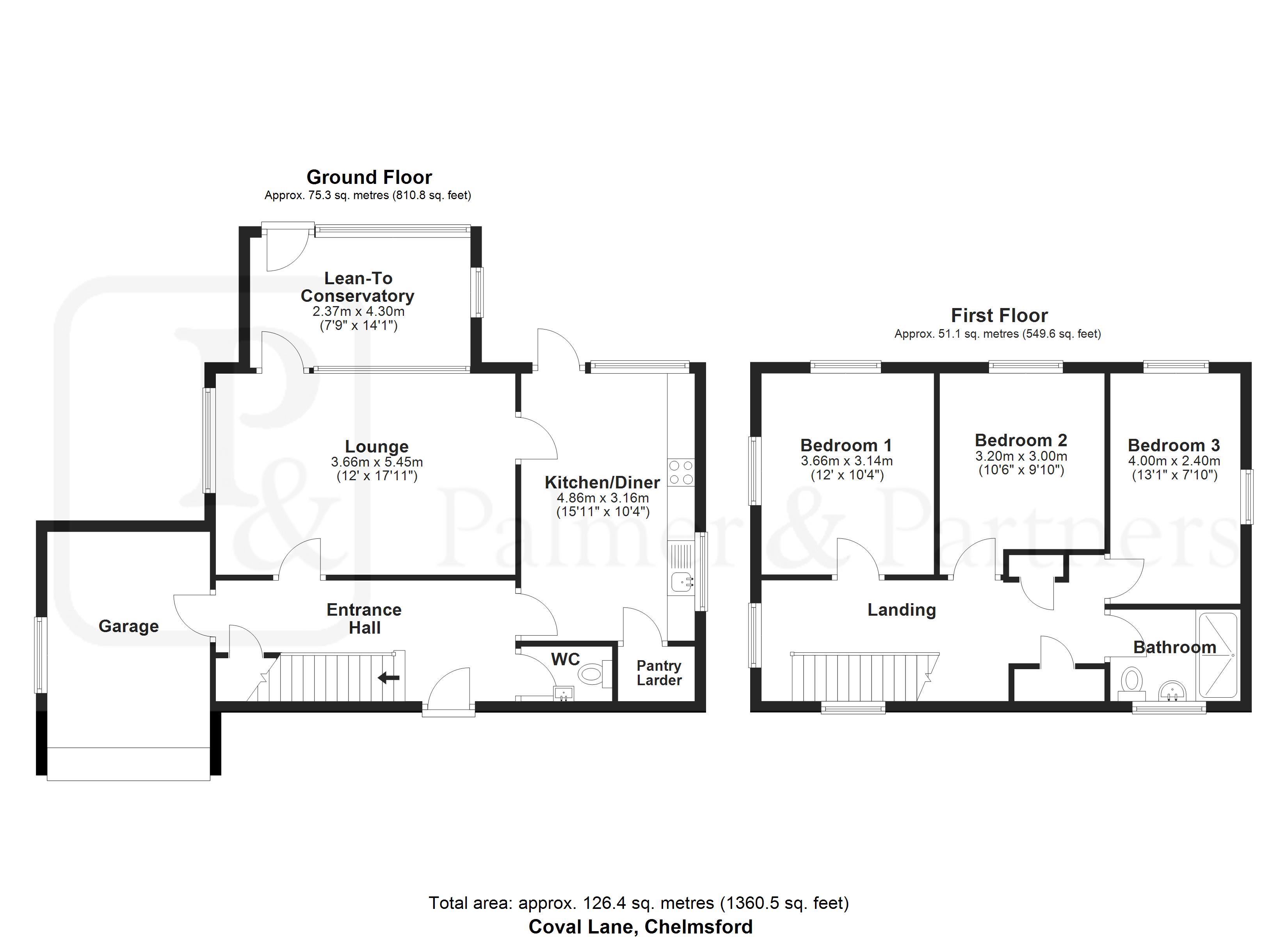 130, Coval Lane, Essex floorplan