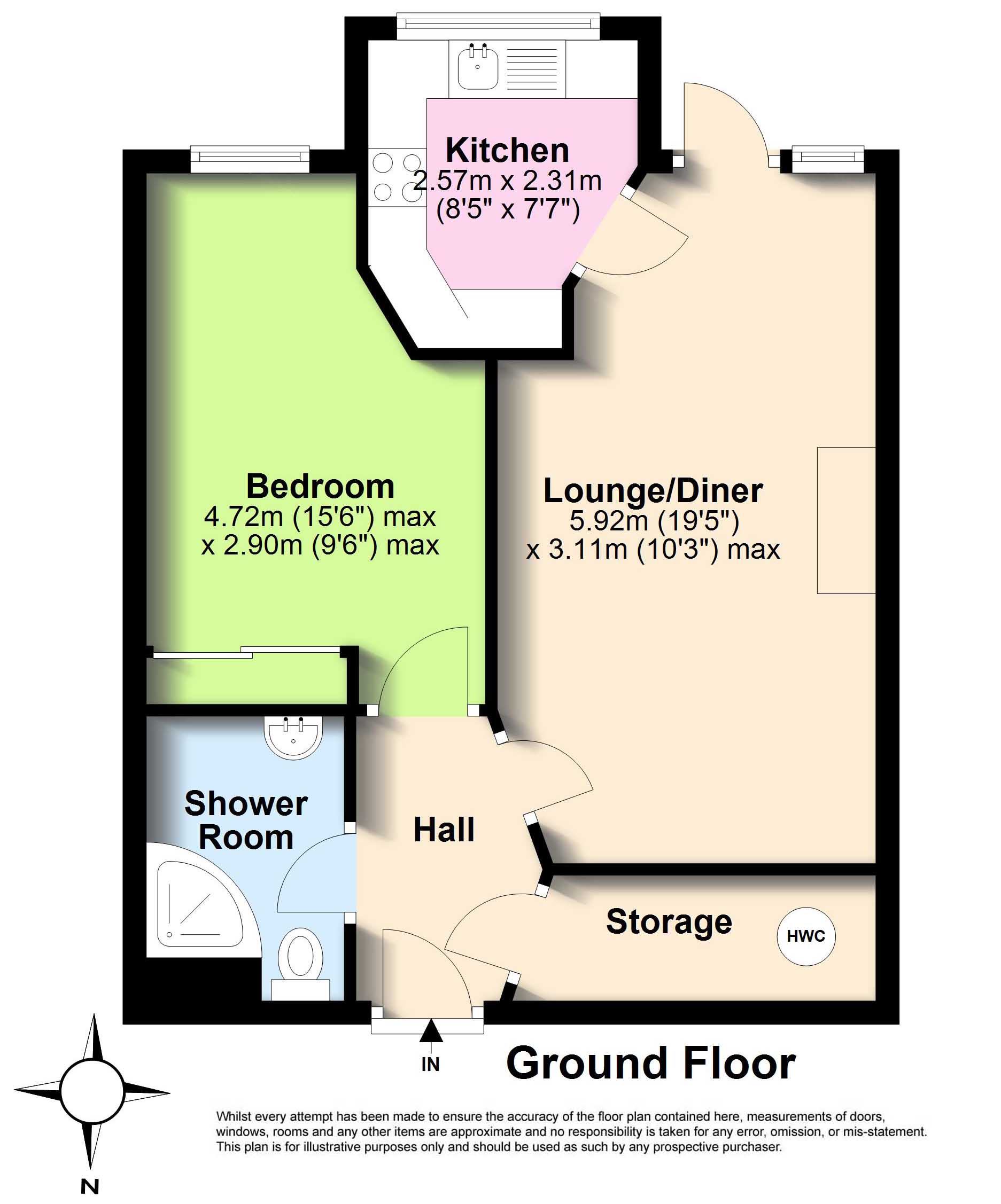 Flat 3, Catherine Lodge, 52, Bolsover Road, West Sussex floorplan