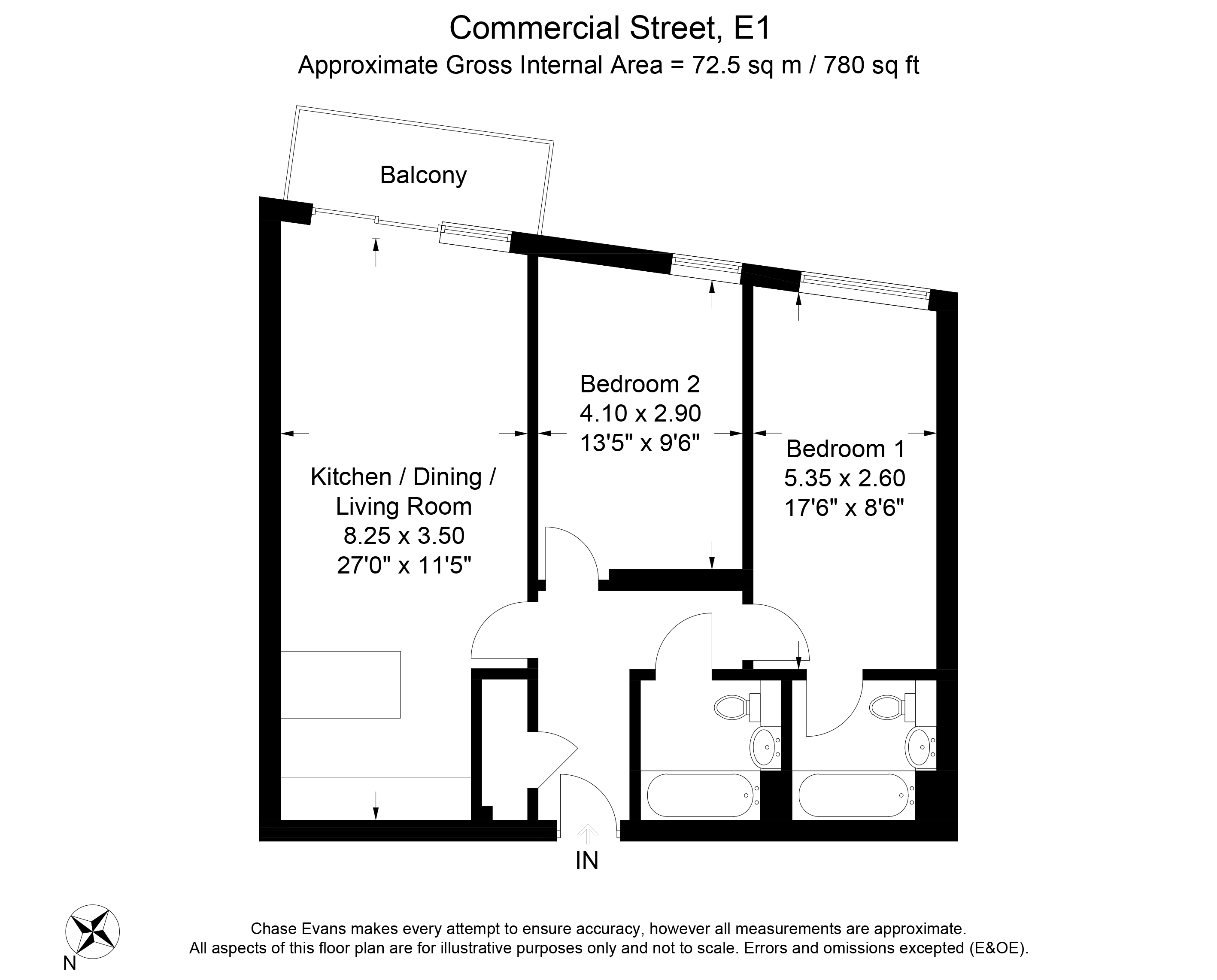 2 Bedrooms Flat to rent in Cityscape, Kensington Apartments, Aldgate E1