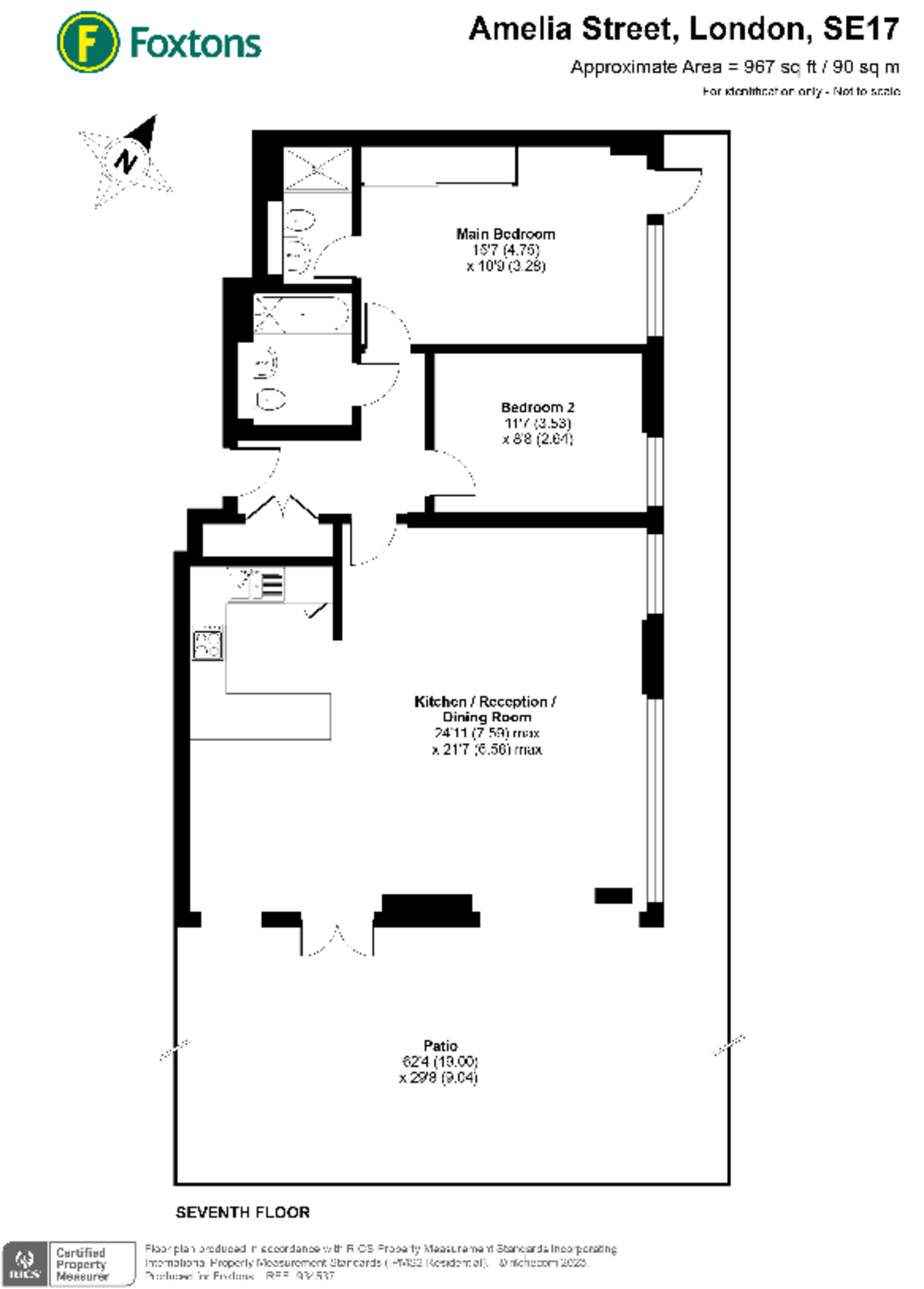 Amelia Street, Elephant and Castle floorplan