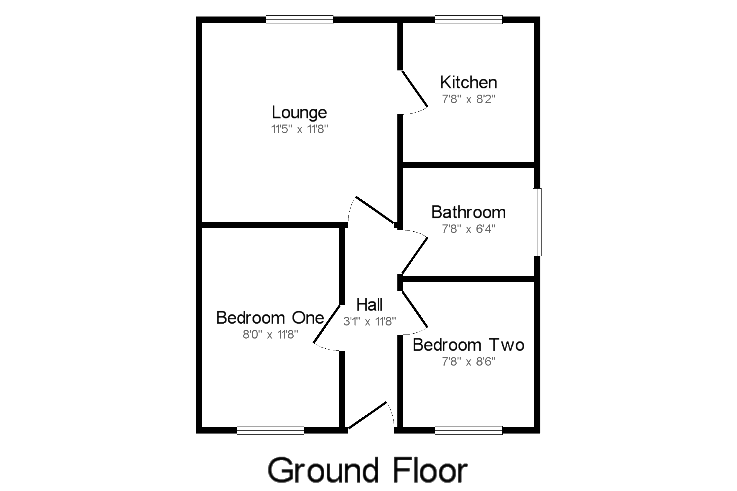 Flat 4, 115 Hall Street, Offerton, Stockport SK1, 2 bedroom flat for