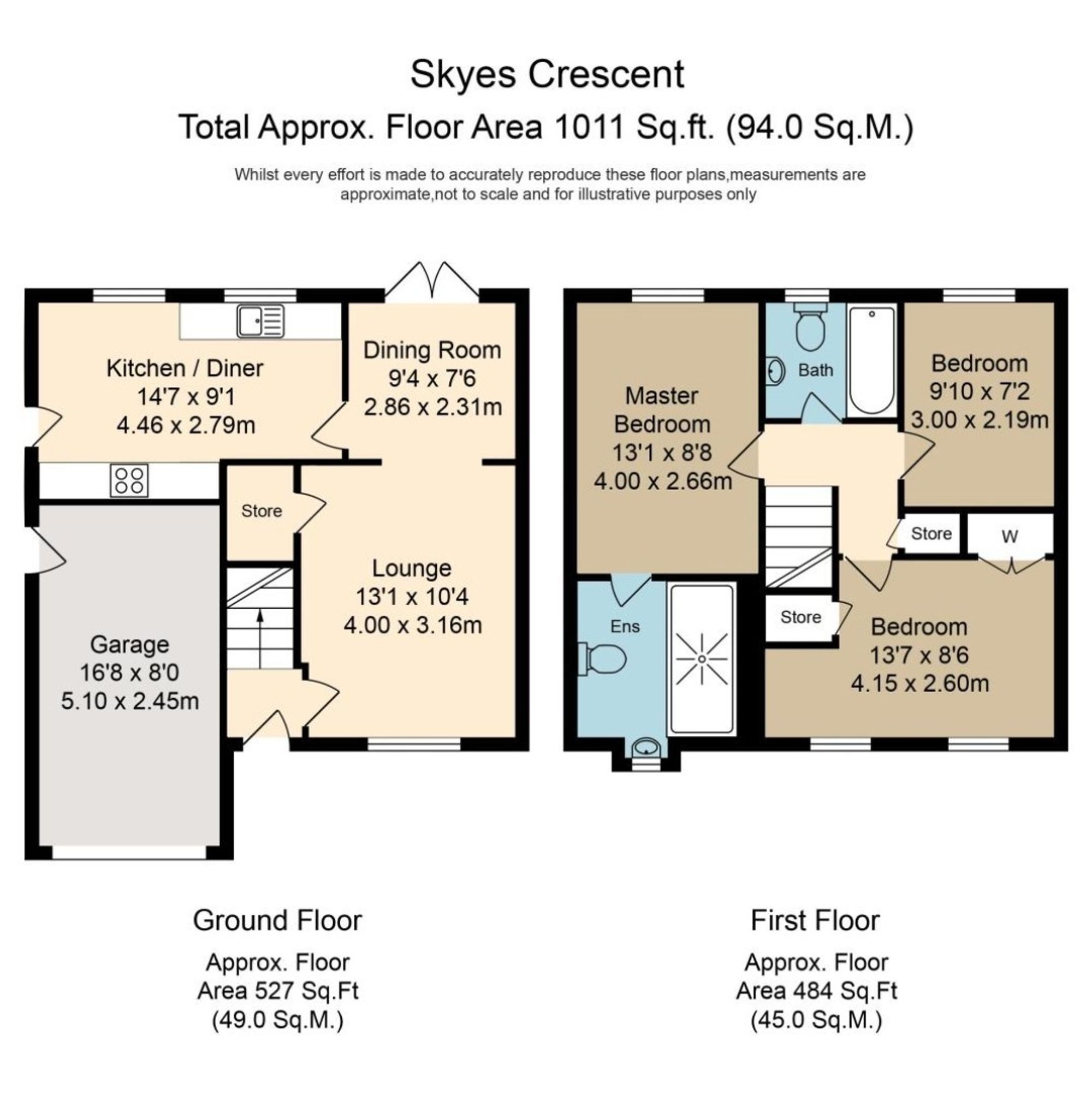 54 Skyes Crescent, Wigan floorplan