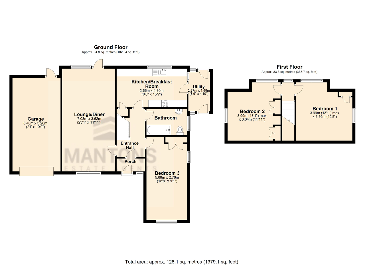 3 Bedrooms Detached house for sale in Truro Gardens, Luton, Bedfordshire LU3