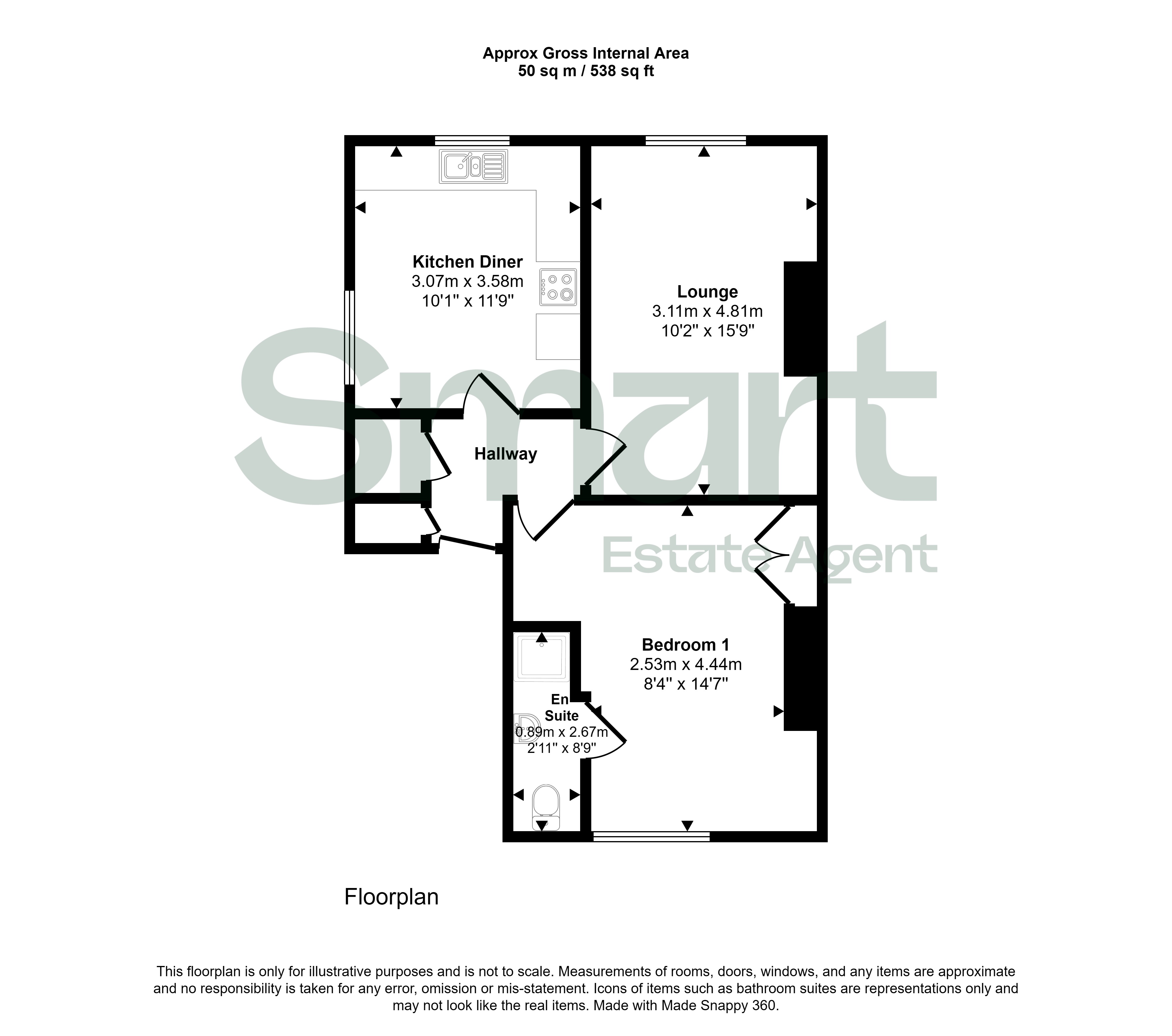 Flat2 1, Blackall Road, Exeter floorplan