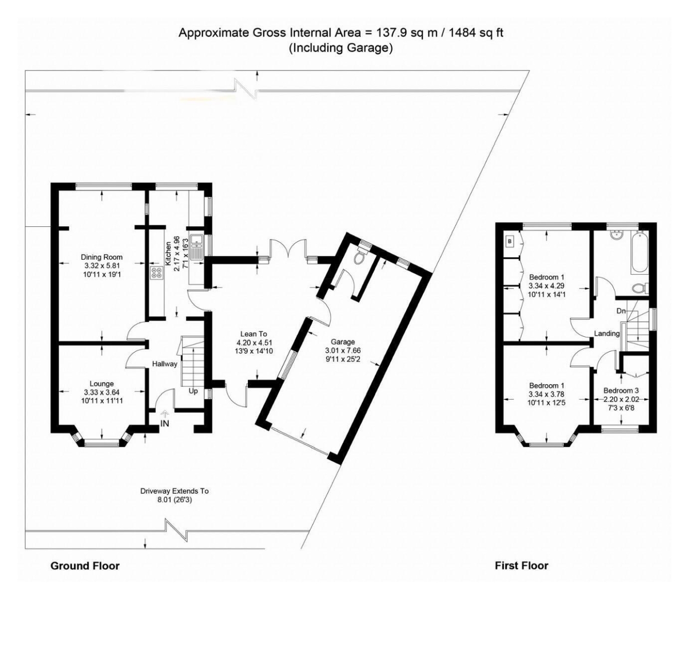 25, Elm Walk, Radlett floorplan