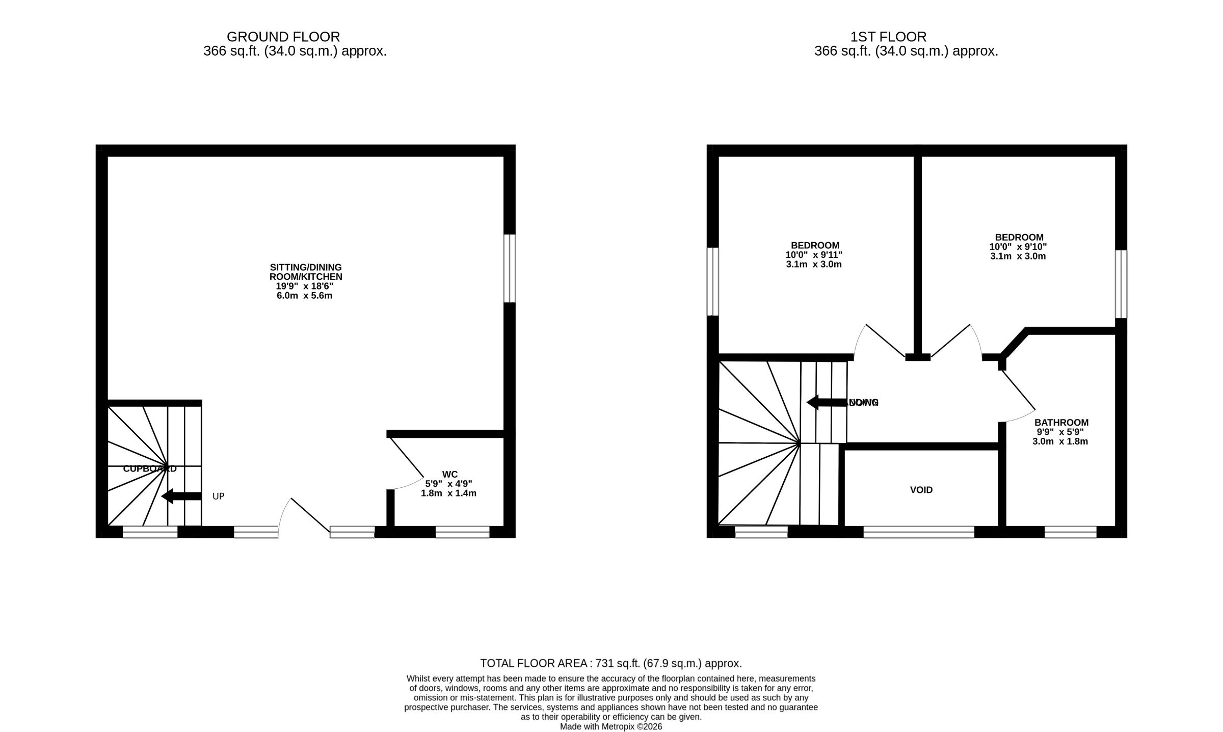 176 The Headlands, Northampton floorplan