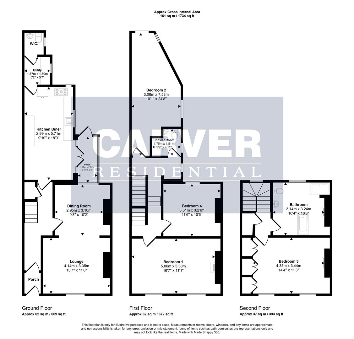96, Coniscliffe Road, Darlington floorplan
