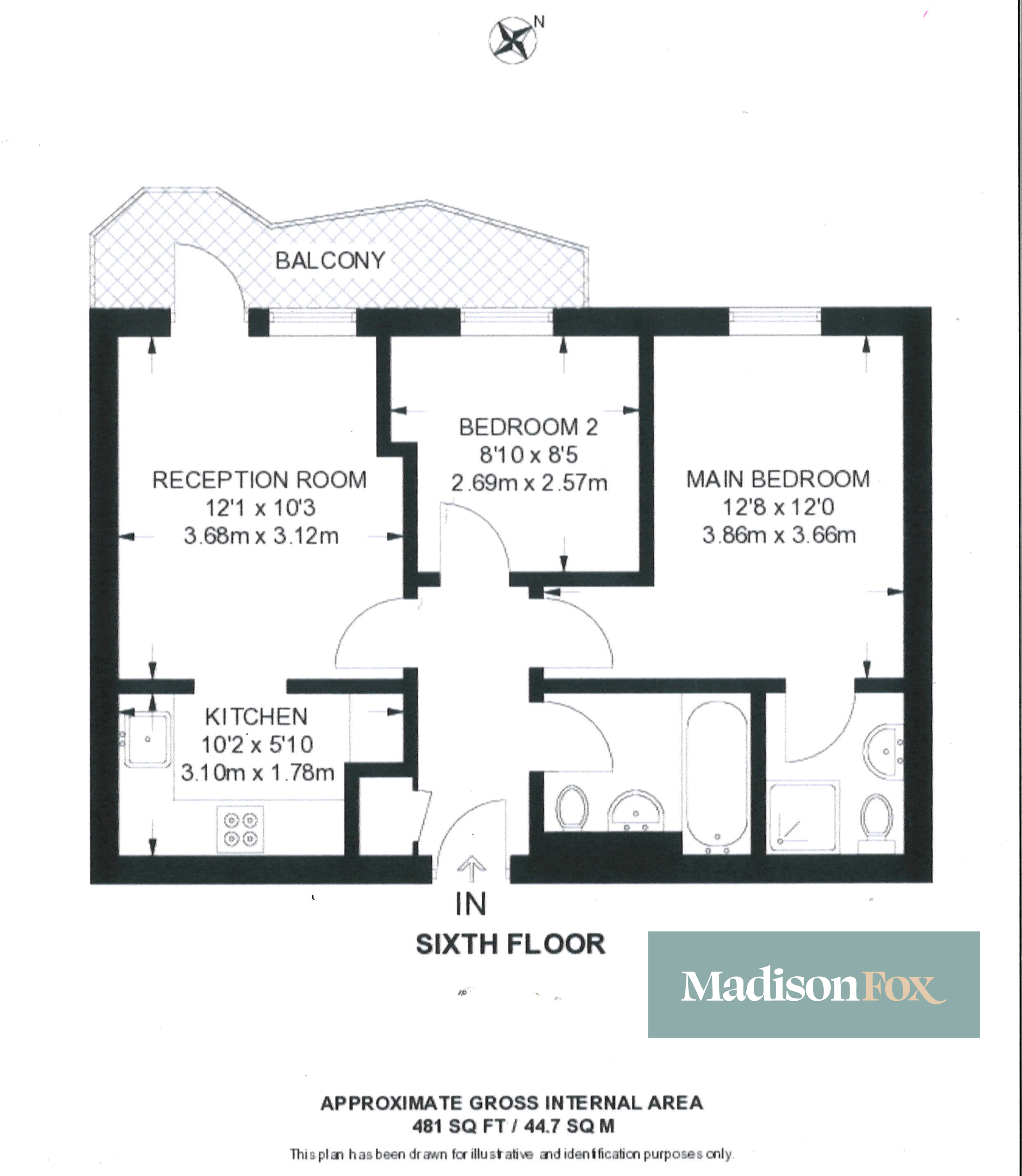 108, Gerry Raffles Square, Stratford floorplan