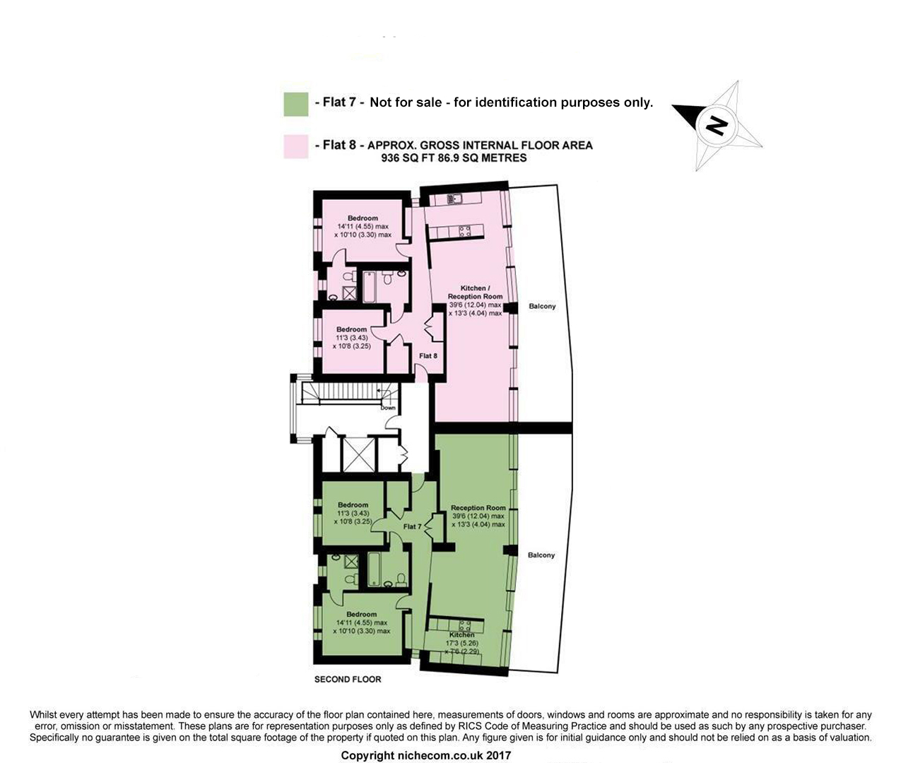 White Sails, Flat 8, St. Austell floorplan