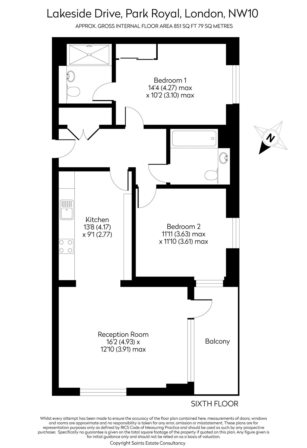 2 Bedrooms Flat to rent in Lakeside Drive, London NW10