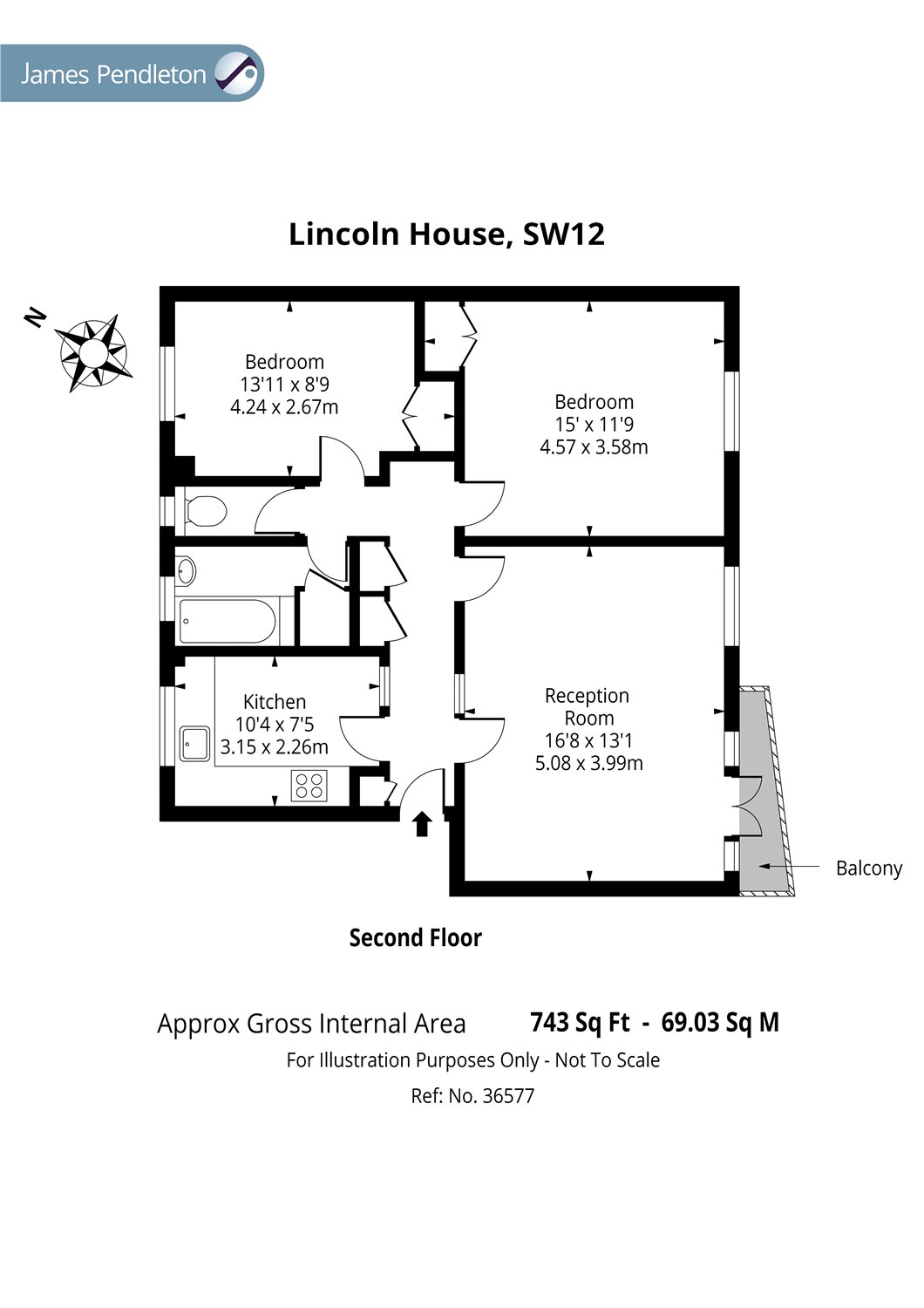 2 Bedrooms Flat to rent in Lincoln House, 28 Sudbrook Road, Battersea, London SW12