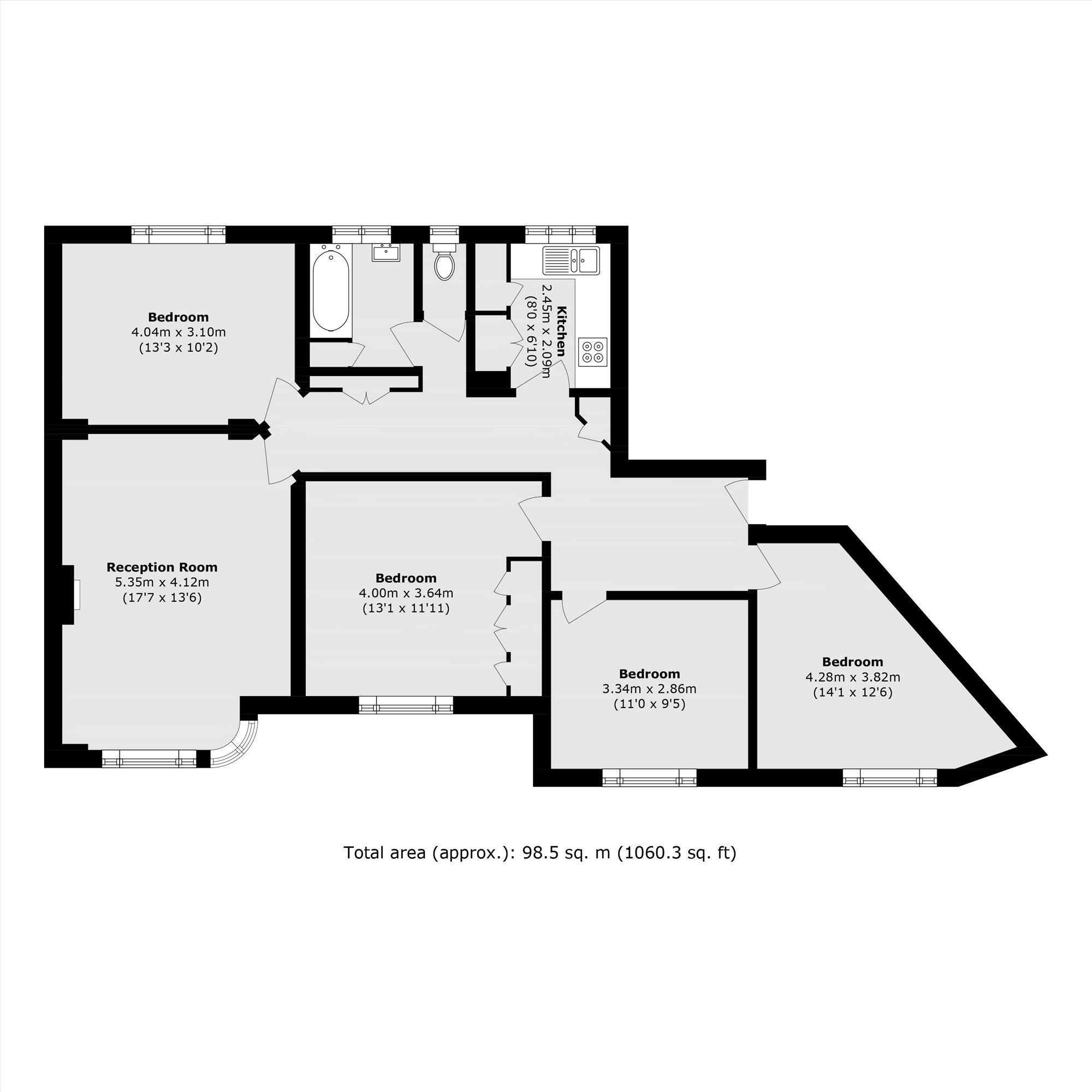 Flat 18, Oaklands, Argyle Road, London floorplan