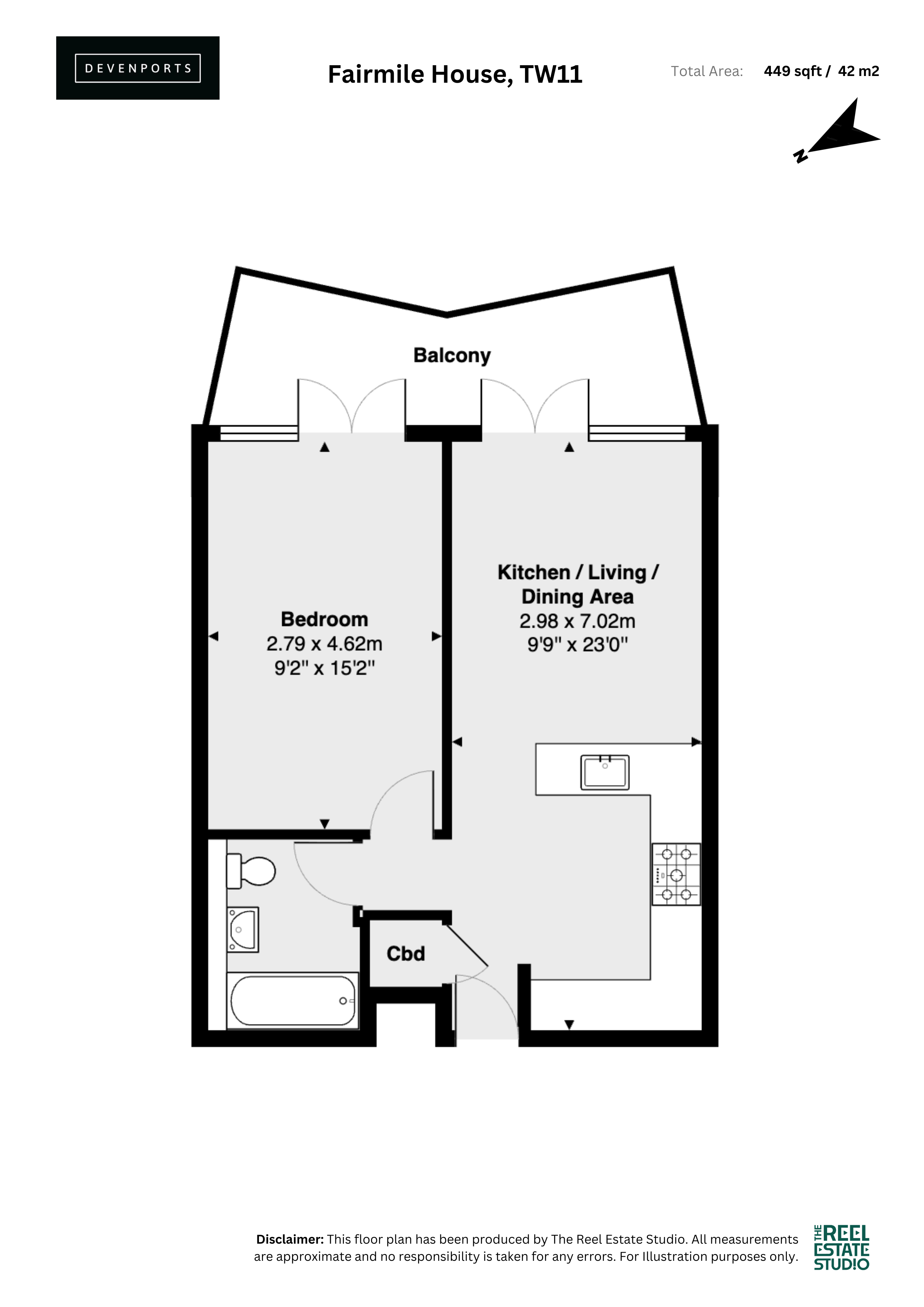 Flat 21,, Fairmile House, 30 Twickenham Road floorplan