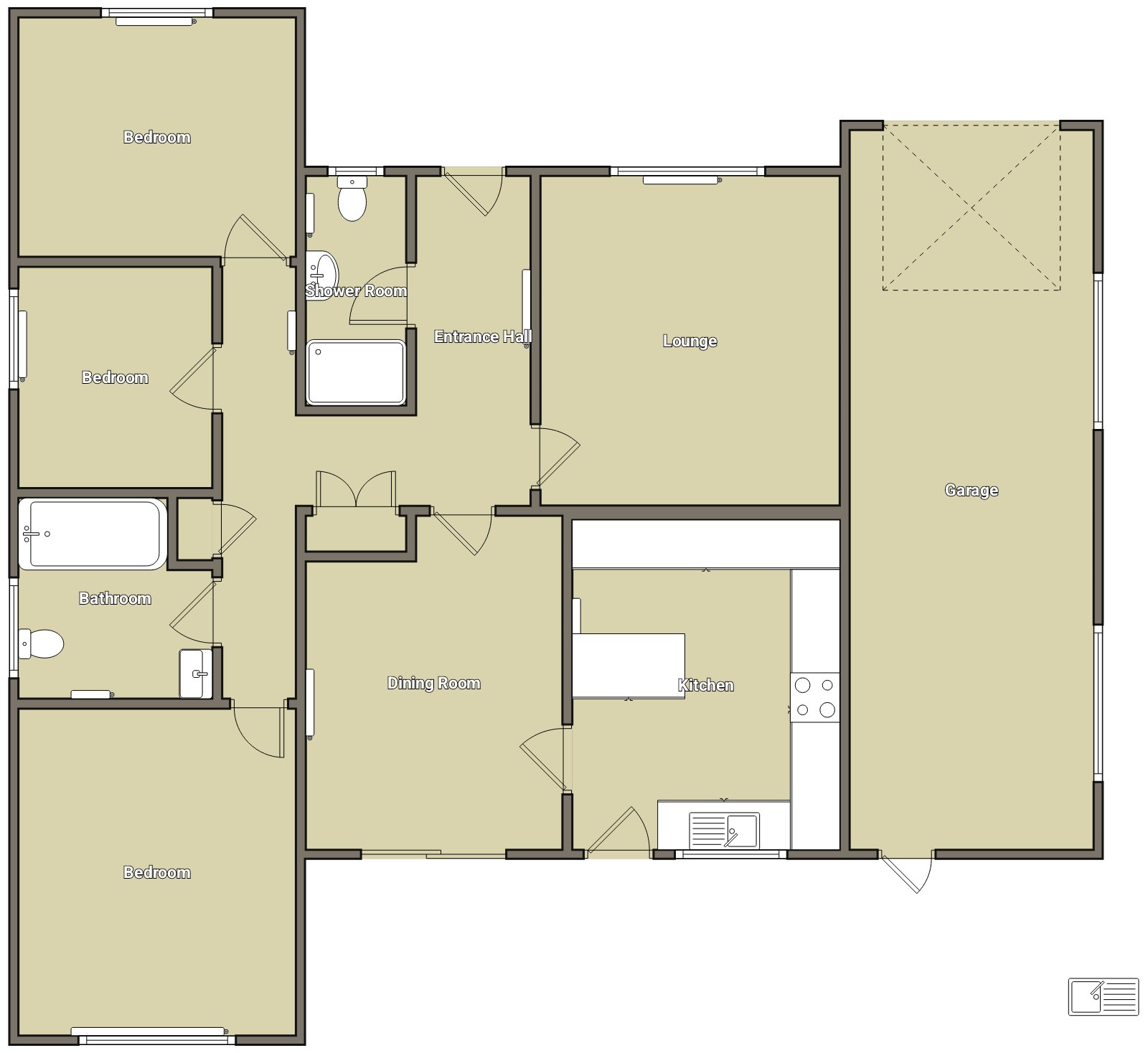 Nene Close, Stretton, BurtonOnTrent DE13, 3 bedroom detached bungalow
