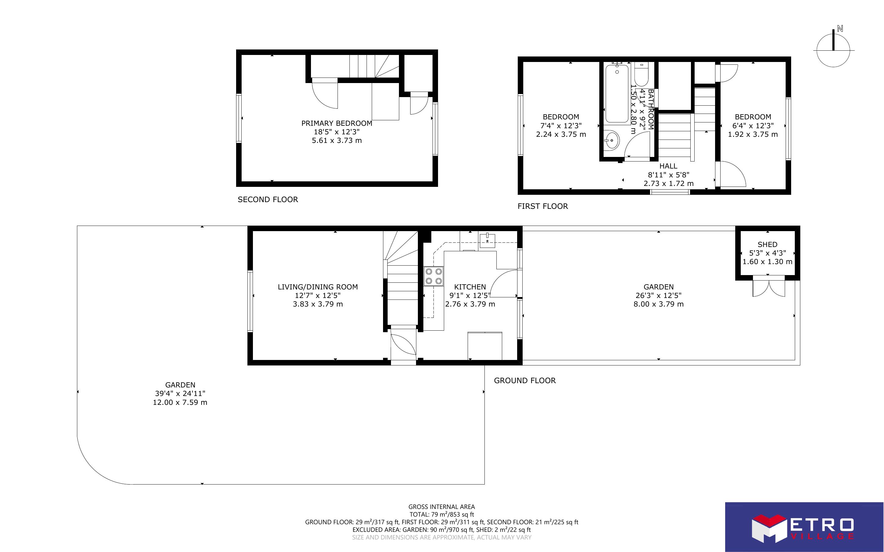 1, Hamilton Close, London floorplan