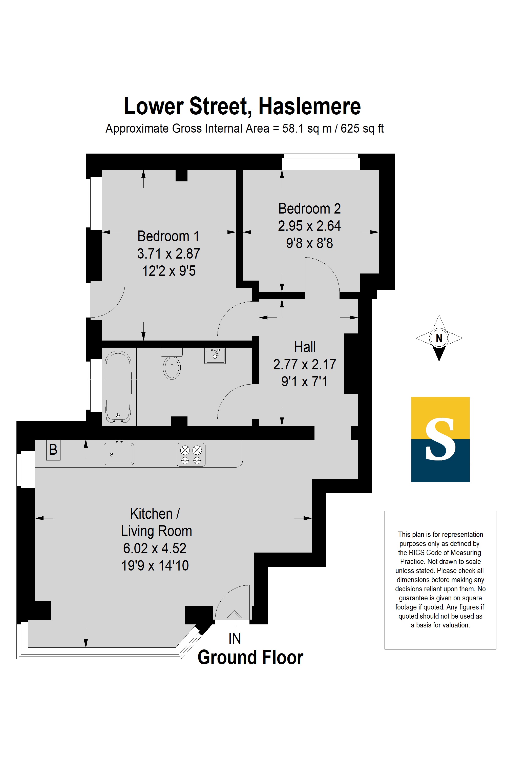 Lower Street, Haslemere GU27, 2 bedroom for sale 60874146