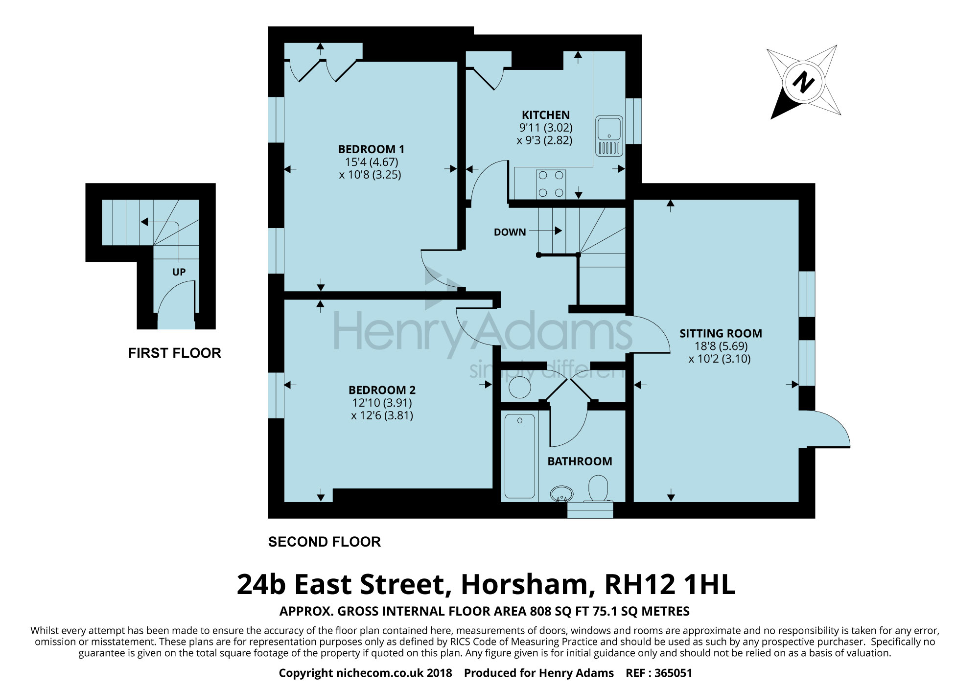 2 Bedrooms Flat for sale in East Street, Horsham RH12