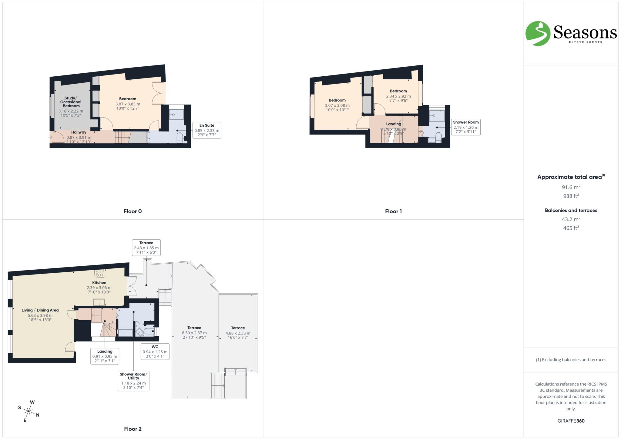 2 Sunny Bank, Princes Square, Looe floorplan