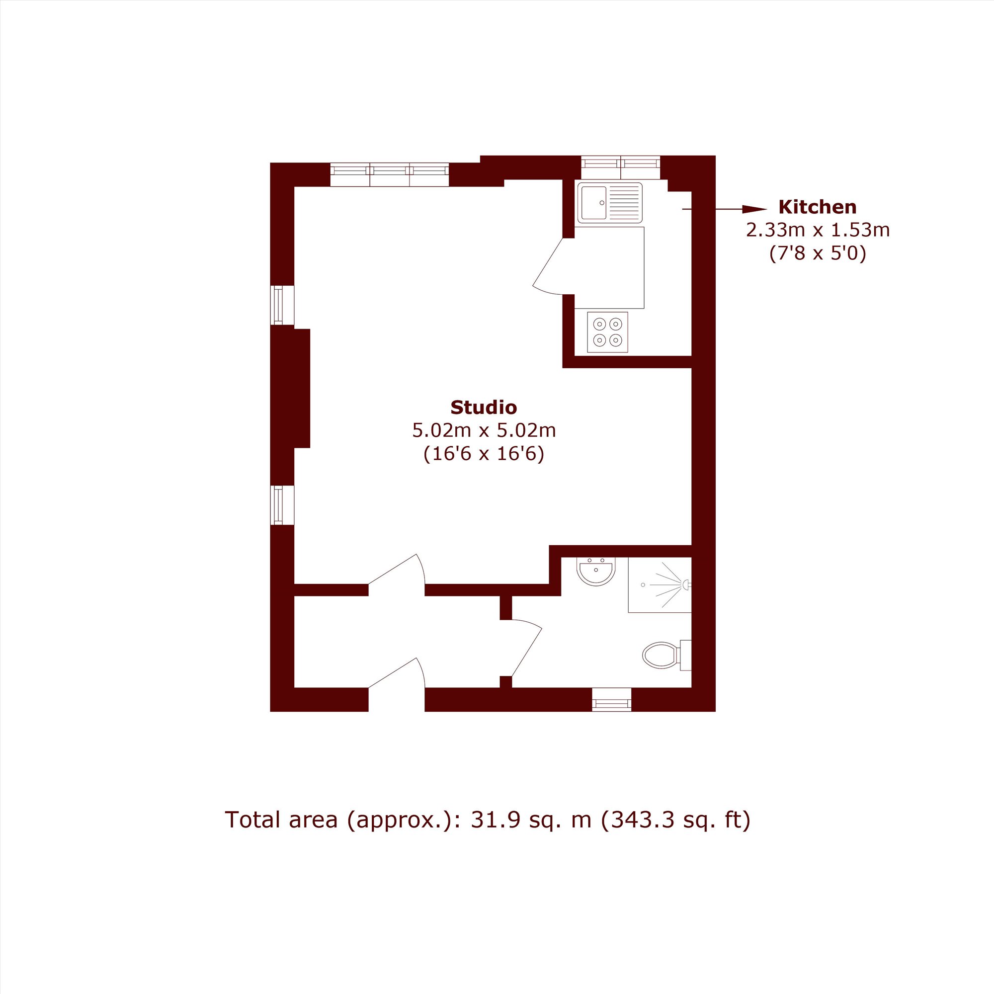Flat 106, Brixton Hill Court, Brixton Hill, London floorplan