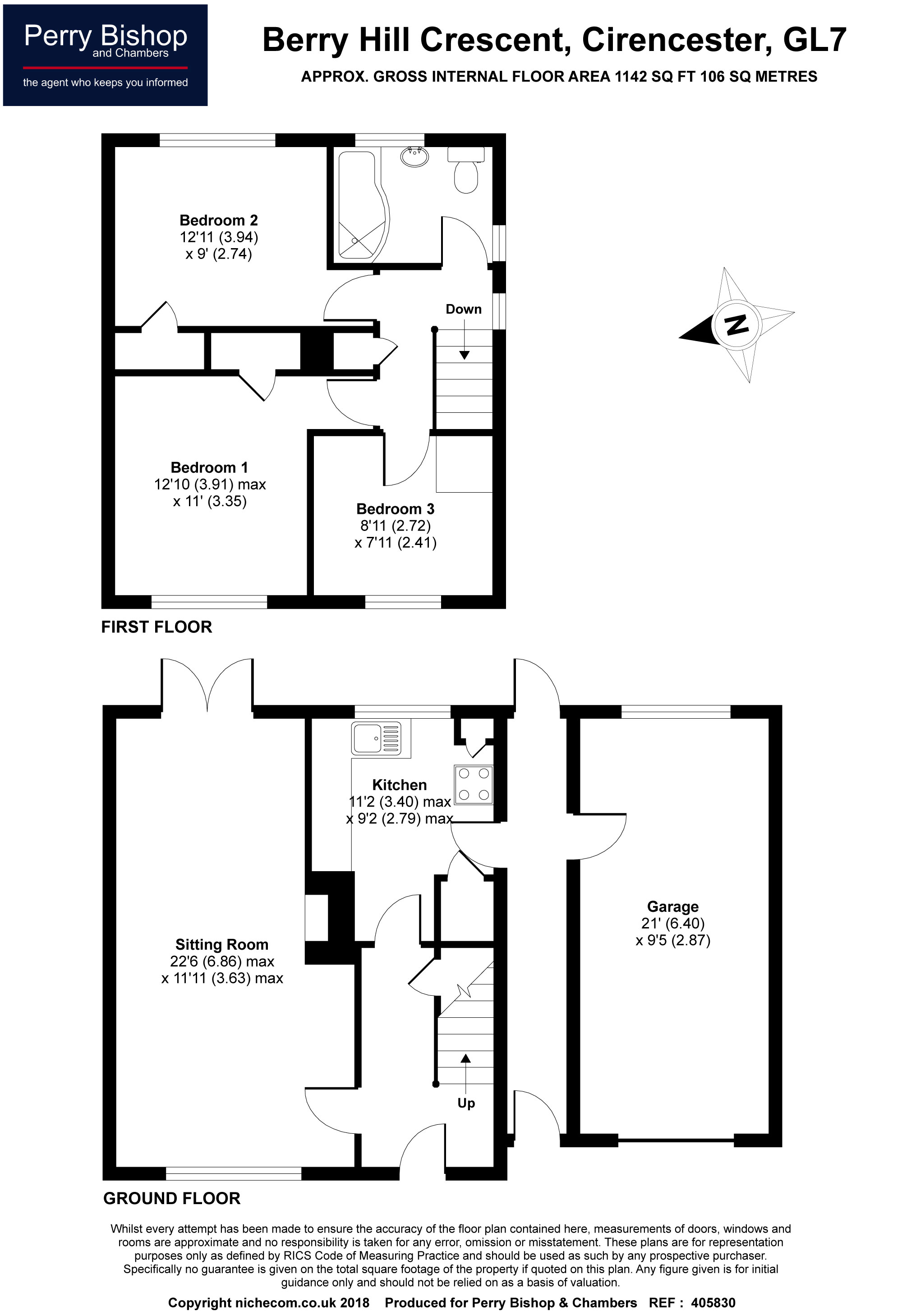 3 Bedrooms Semi-detached house for sale in Berry Hill Crescent, Cirencester GL7