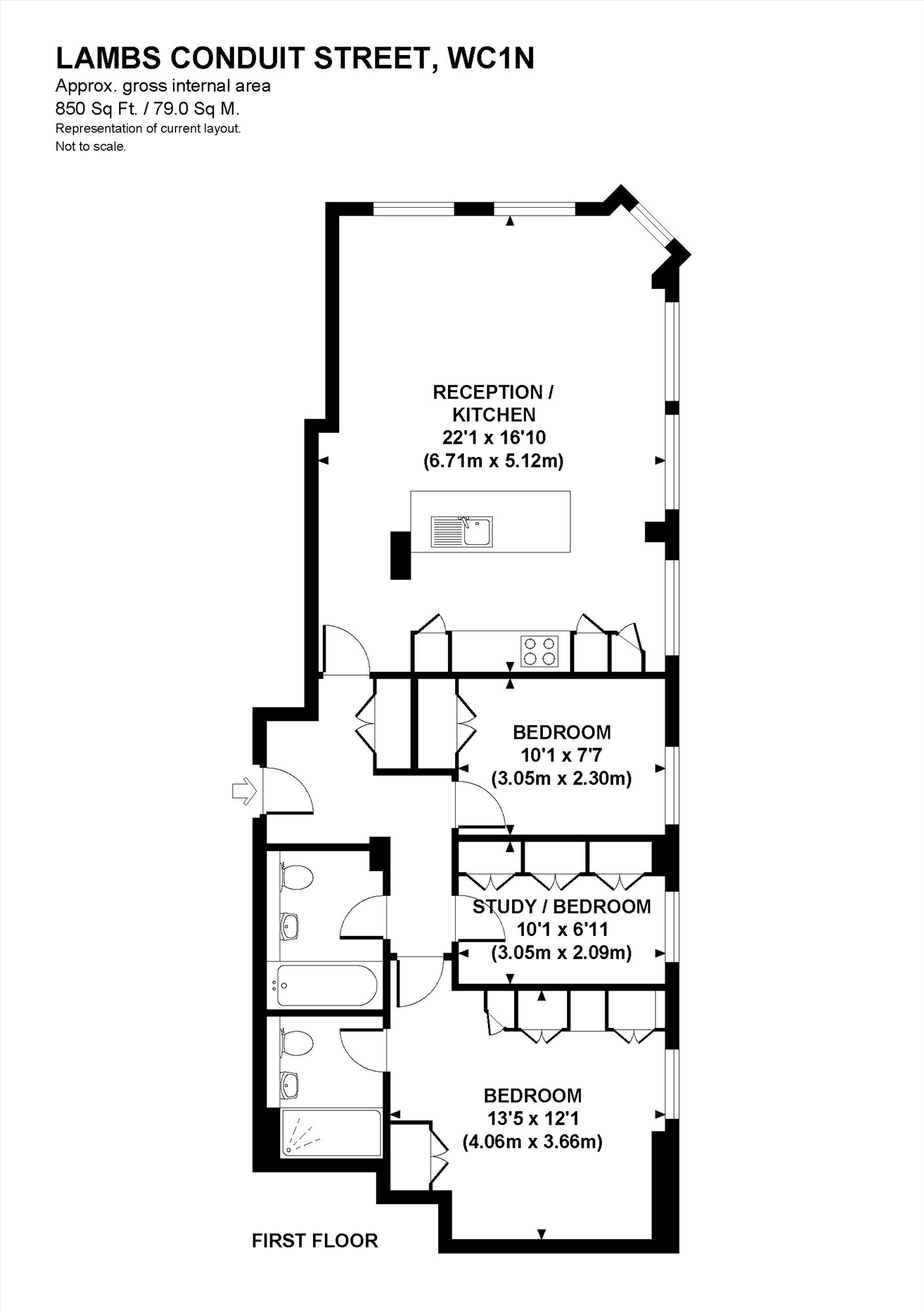 Flat 4, 20, Lambs Conduit Street, London floorplan