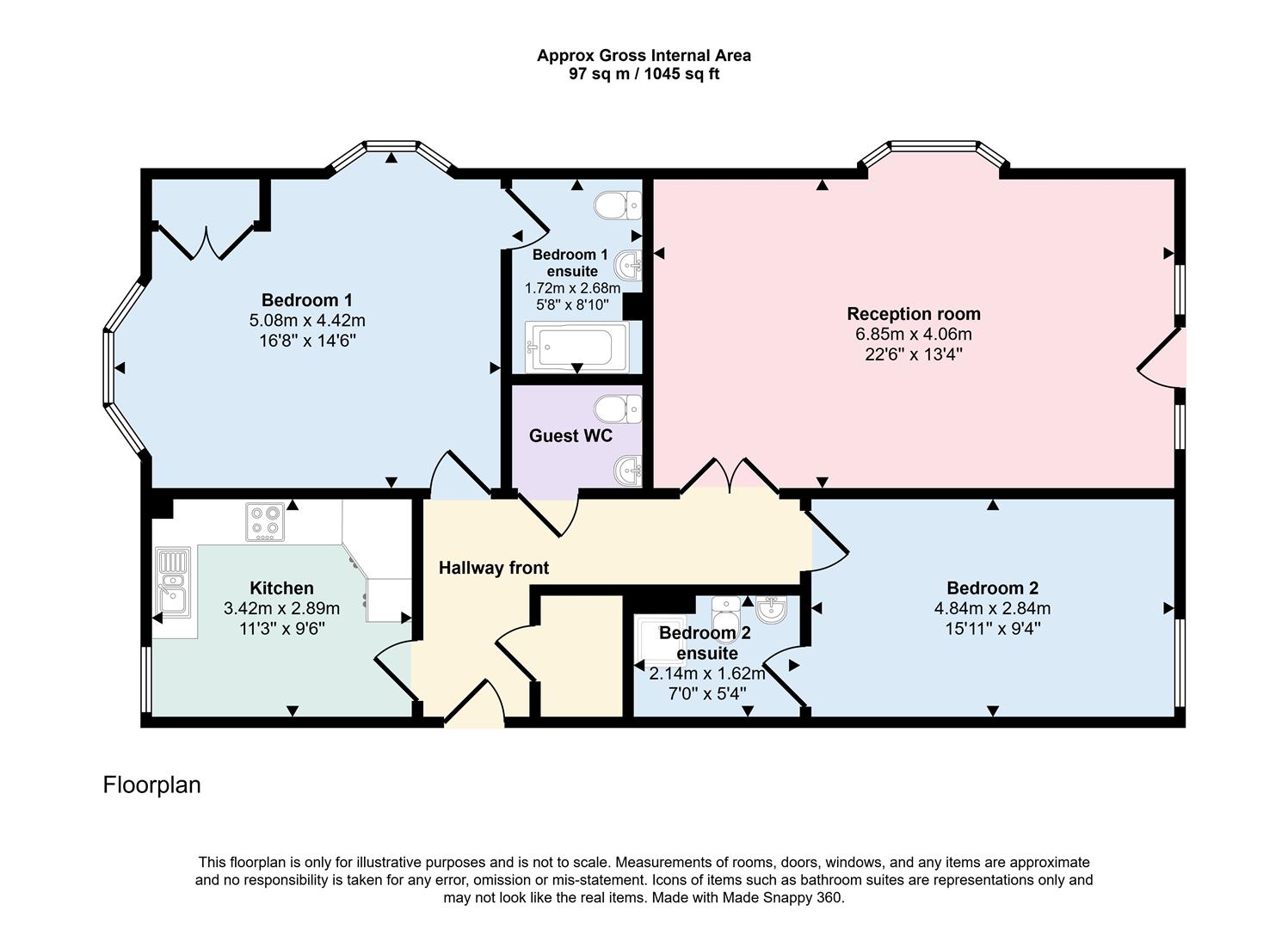 Silverbell Court|., Flat 4, 2, Hoptree Close, London floorplan