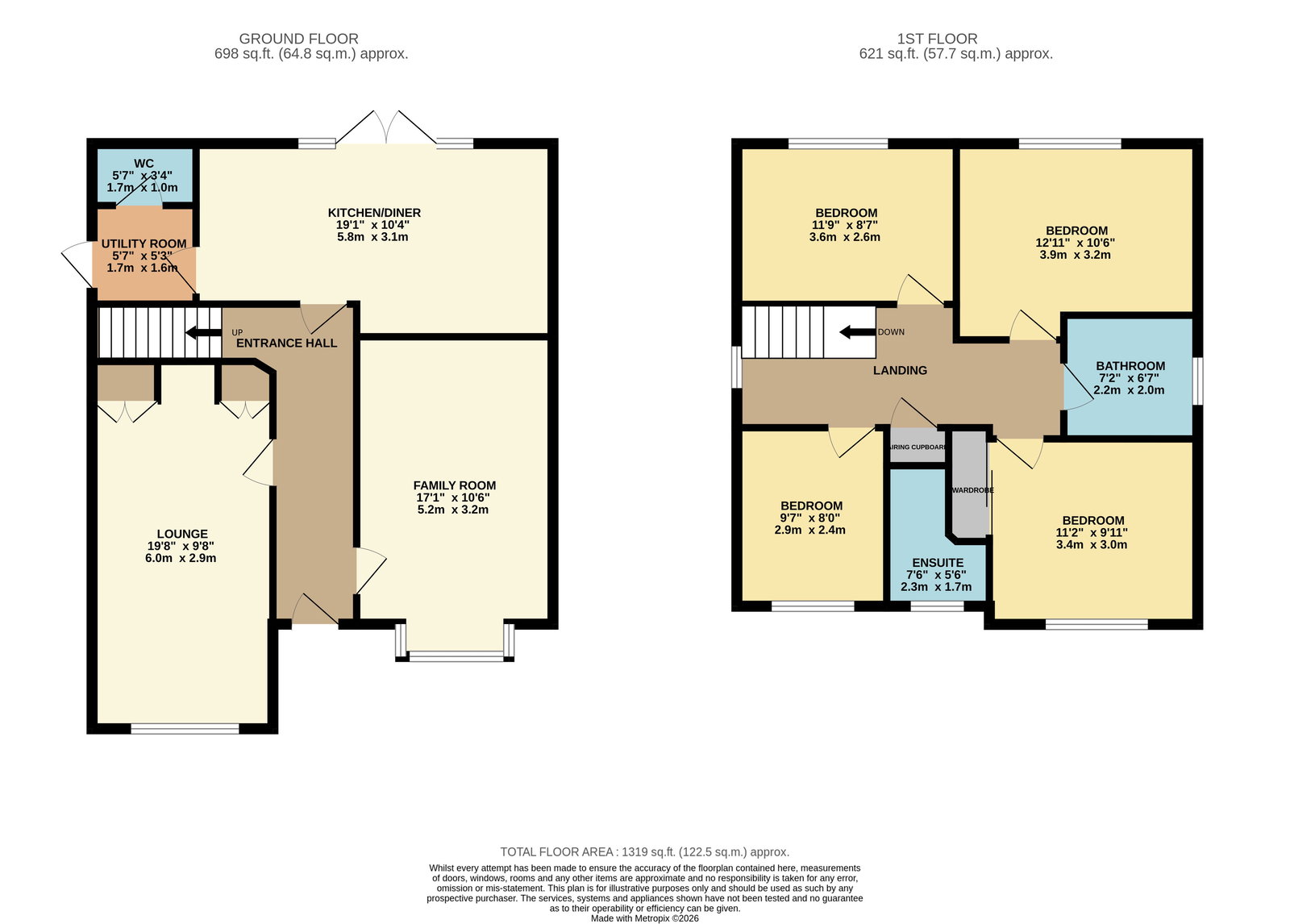 19, Thistle Close, Tarporley floorplan