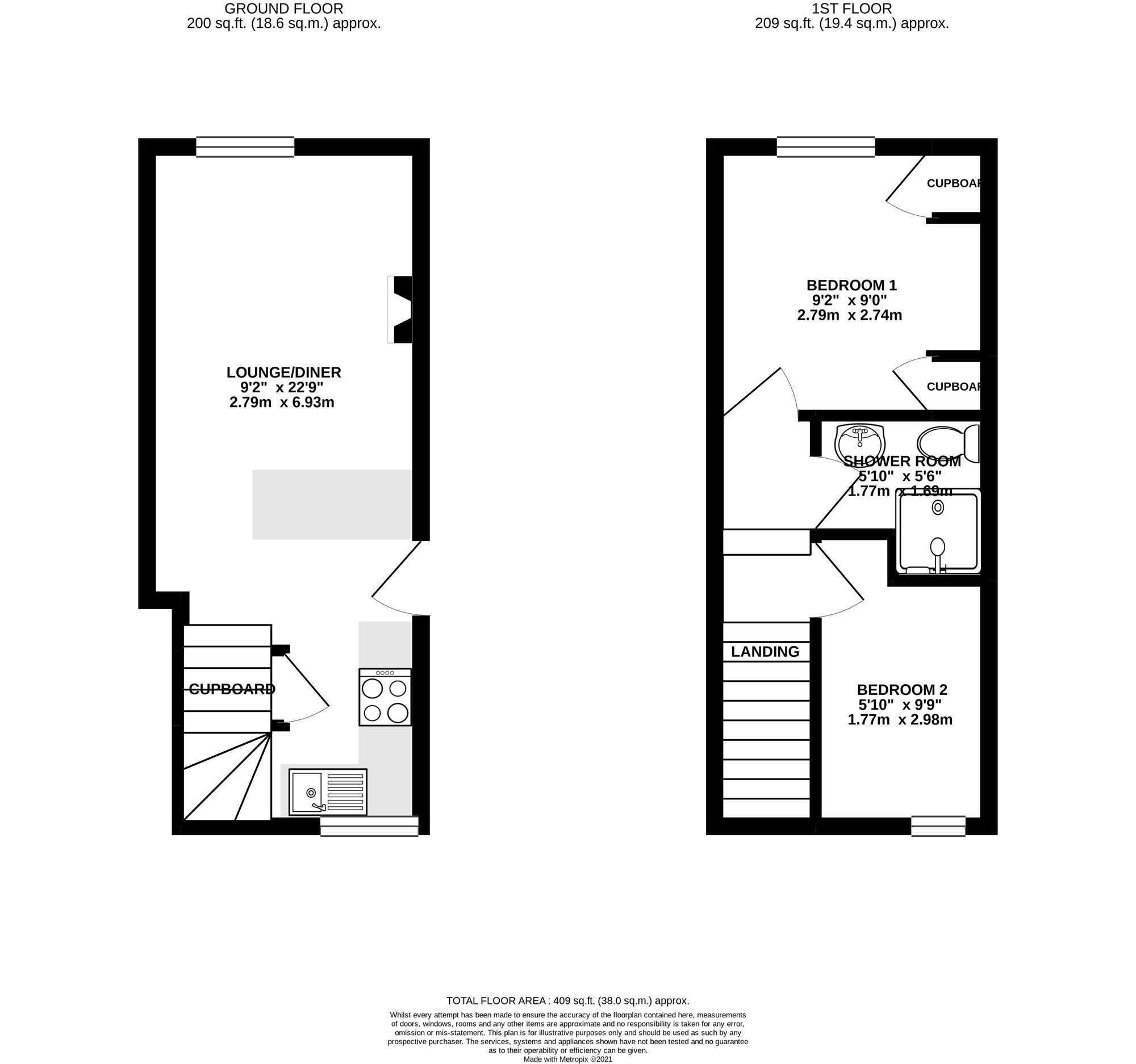 28 Broad Street, Pontypool floorplan