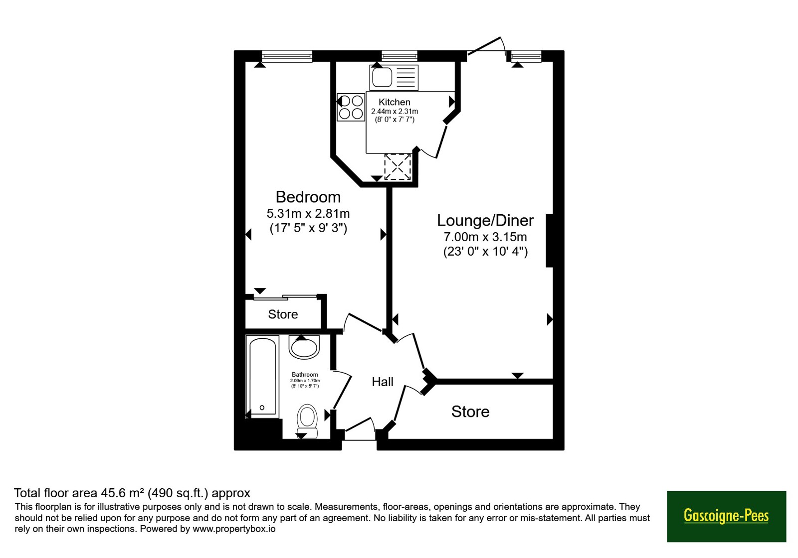 Flat 6, Mulberry Lodge, 26, New Brighton Road, Hampshire floorplan
