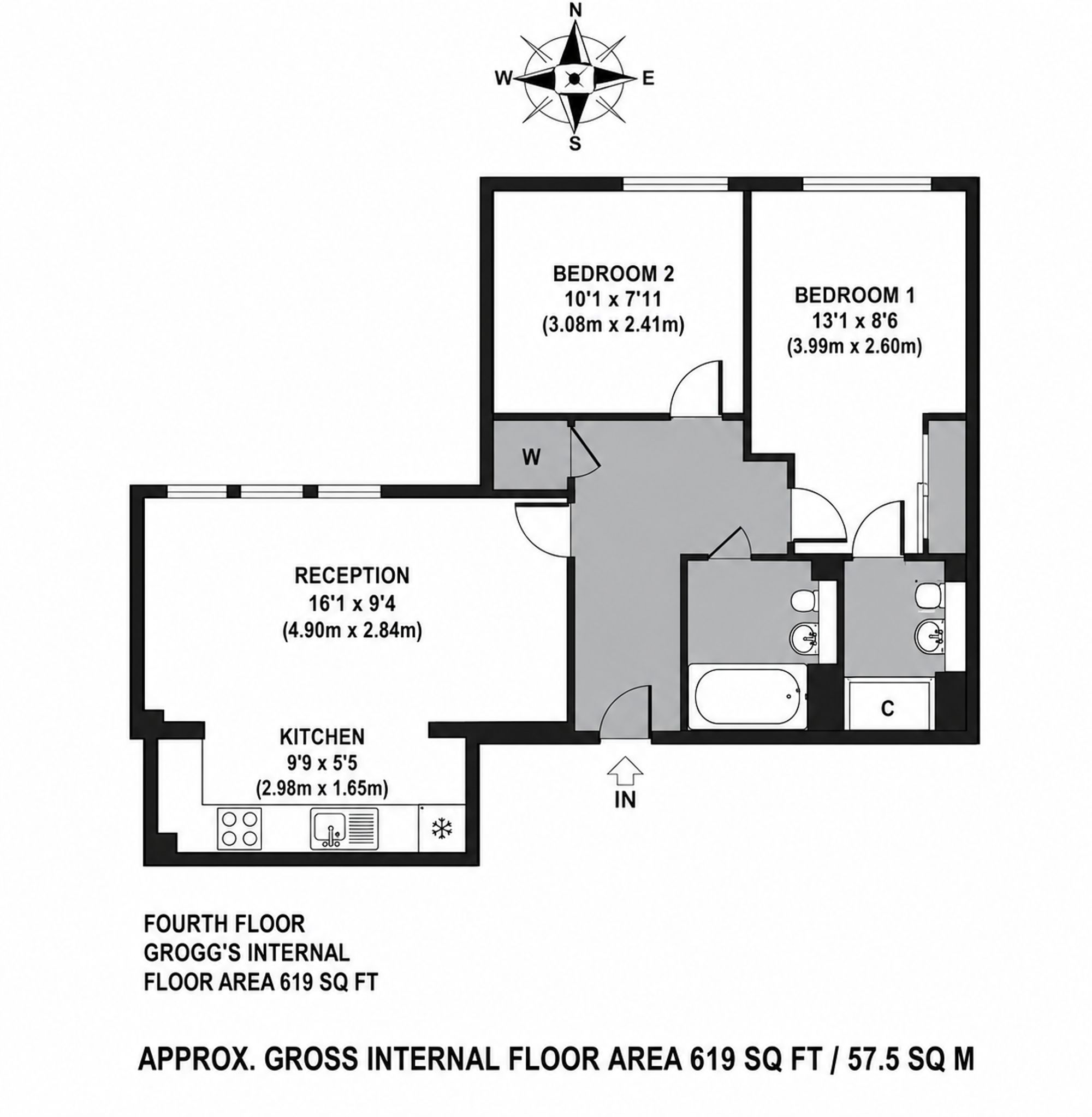 Flat 64, The Lock Building, London floorplan