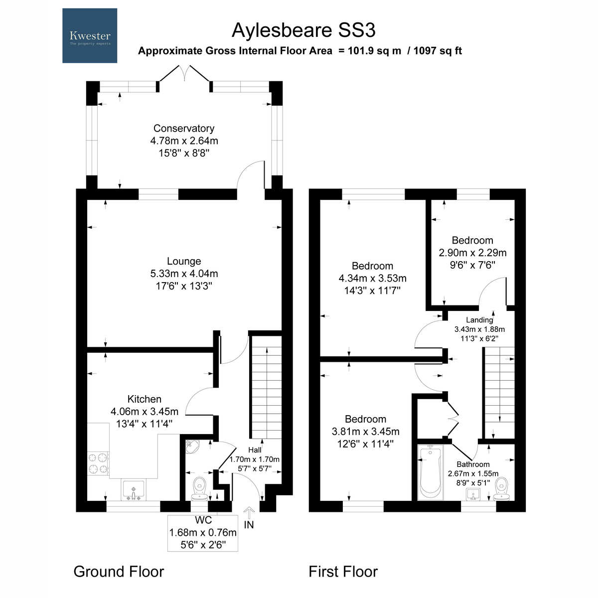 39, Aylesbeare, Southend-on-sea floorplan