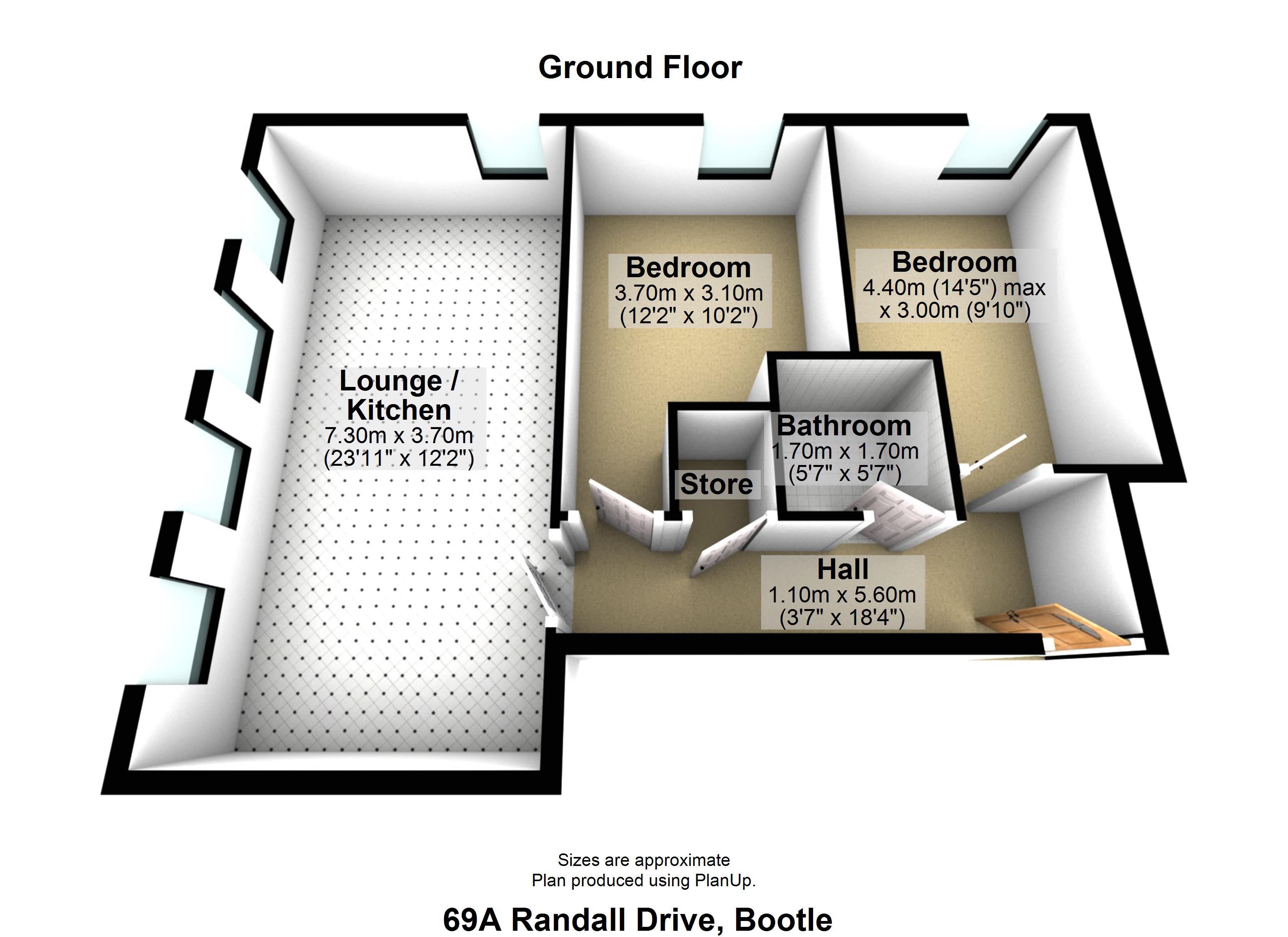 Flat 1,, 69, Randall Drive, Merseyside floorplan