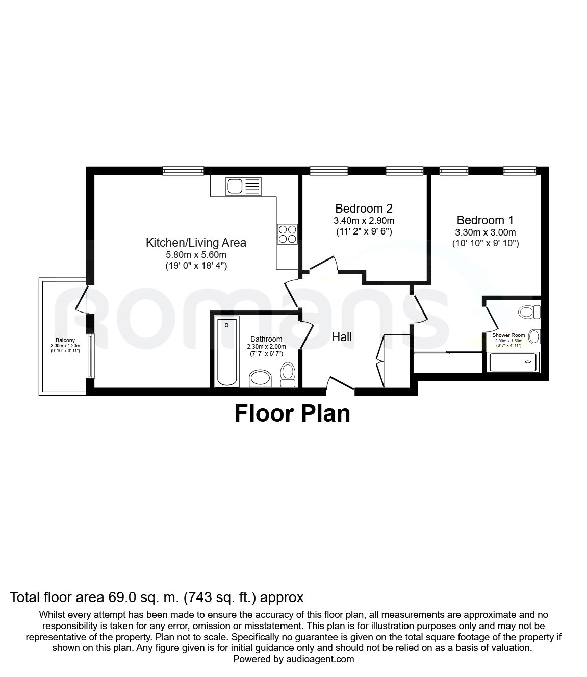 Flat 4, 3, Flagstaff Road, Reading floorplan
