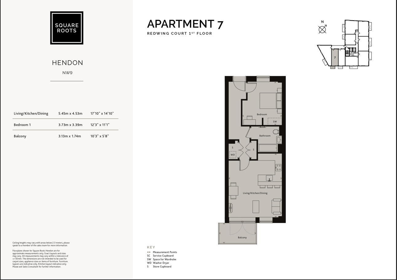 Flat 7, Redwing Court F.01.02, 25, Catkin Road, London floorplan
