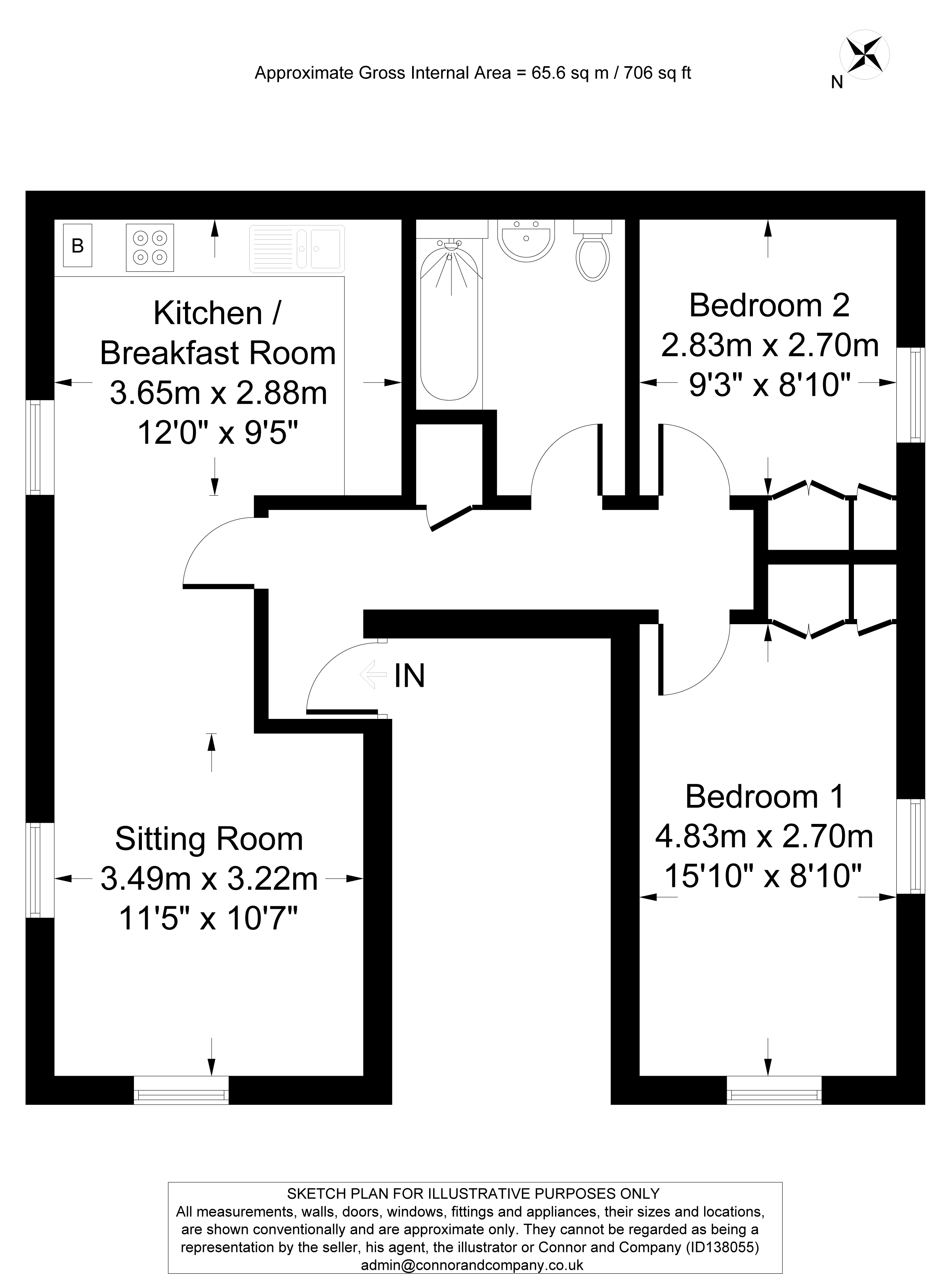 15b, Wade Court, Glos floorplan