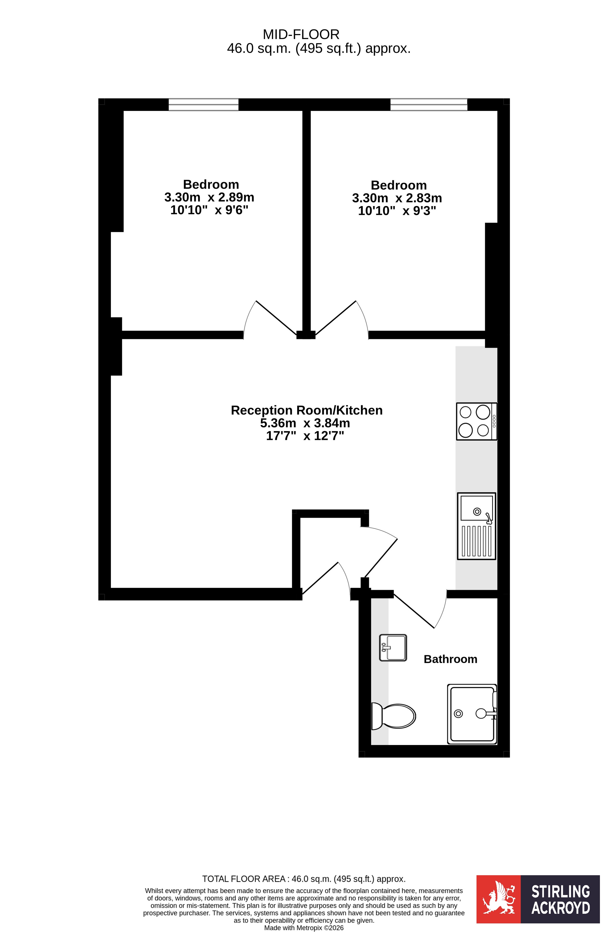 Flat 6, 87, Great Eastern Street, London floorplan