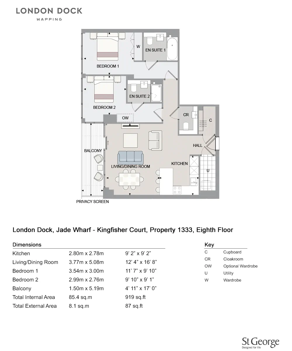 London Dock, Wapping, Arrival Square, London floorplan
