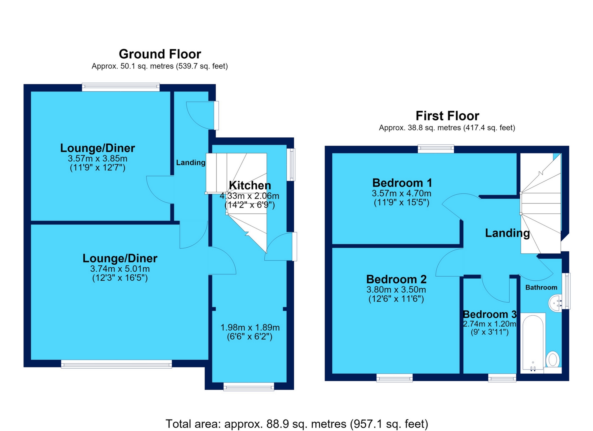 12, Belle Vue, Ebbw Vale floorplan