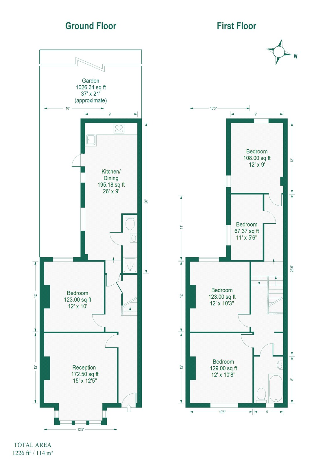 303, Wightman Road, London floorplan