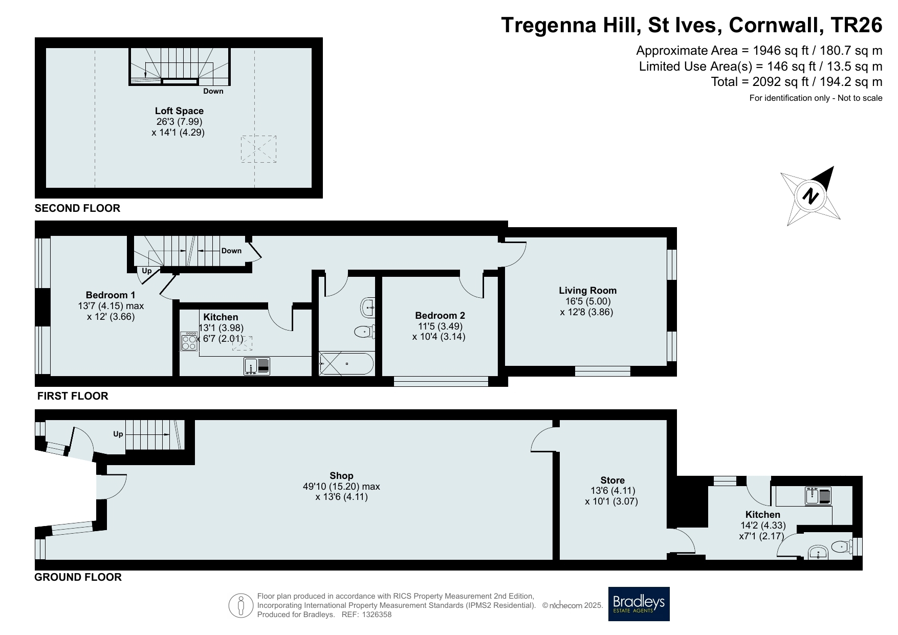 Flat And Sea St Ives, 11, Tregenna Hill, Cornwall floorplan