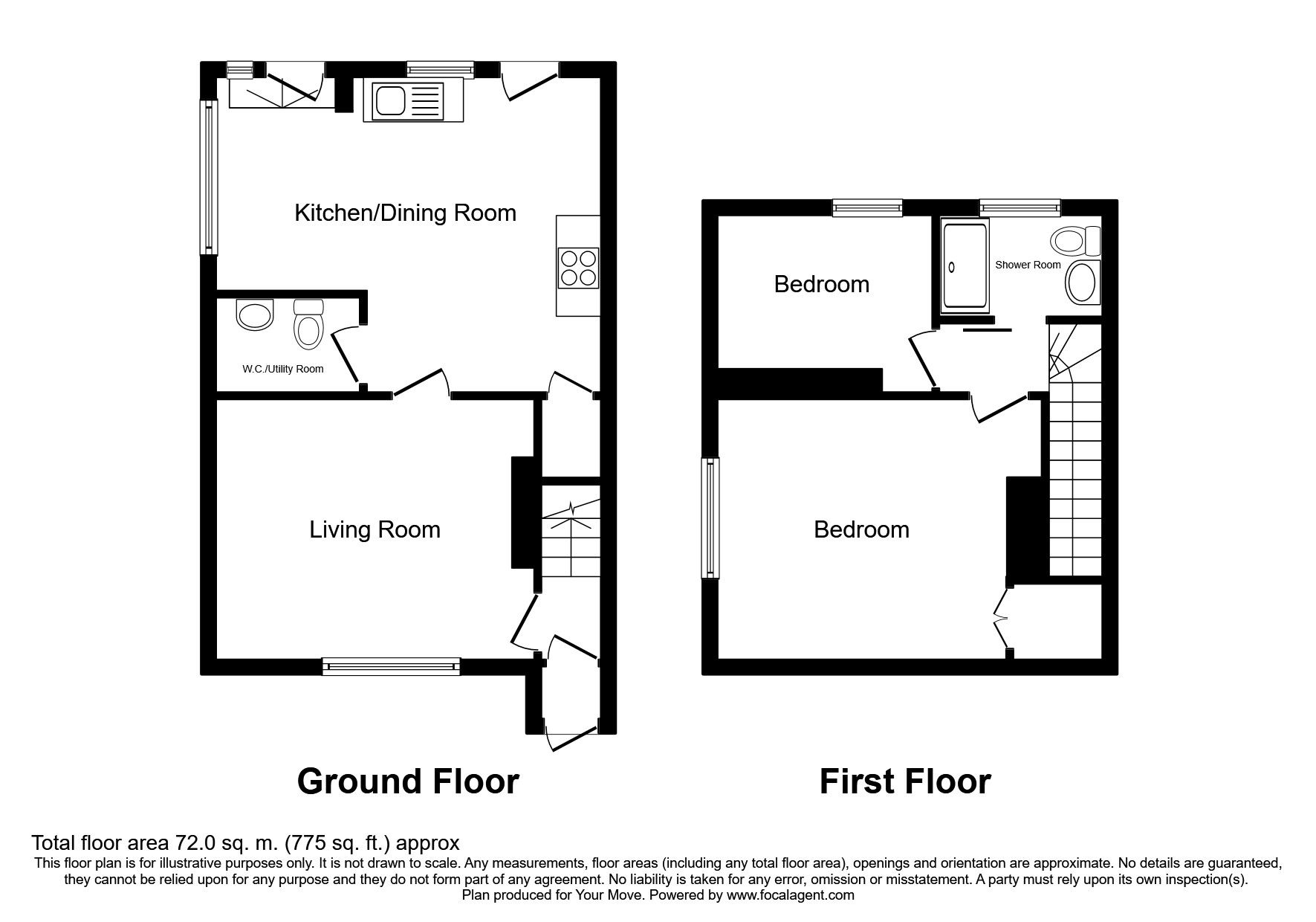 2 Bedrooms Terraced house for sale in Ashfield Cottages, Bingley BD16